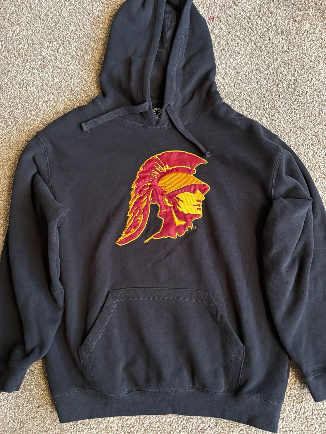 College Downloads USC Trojans Hoodie Size S Black Embroidered 2
