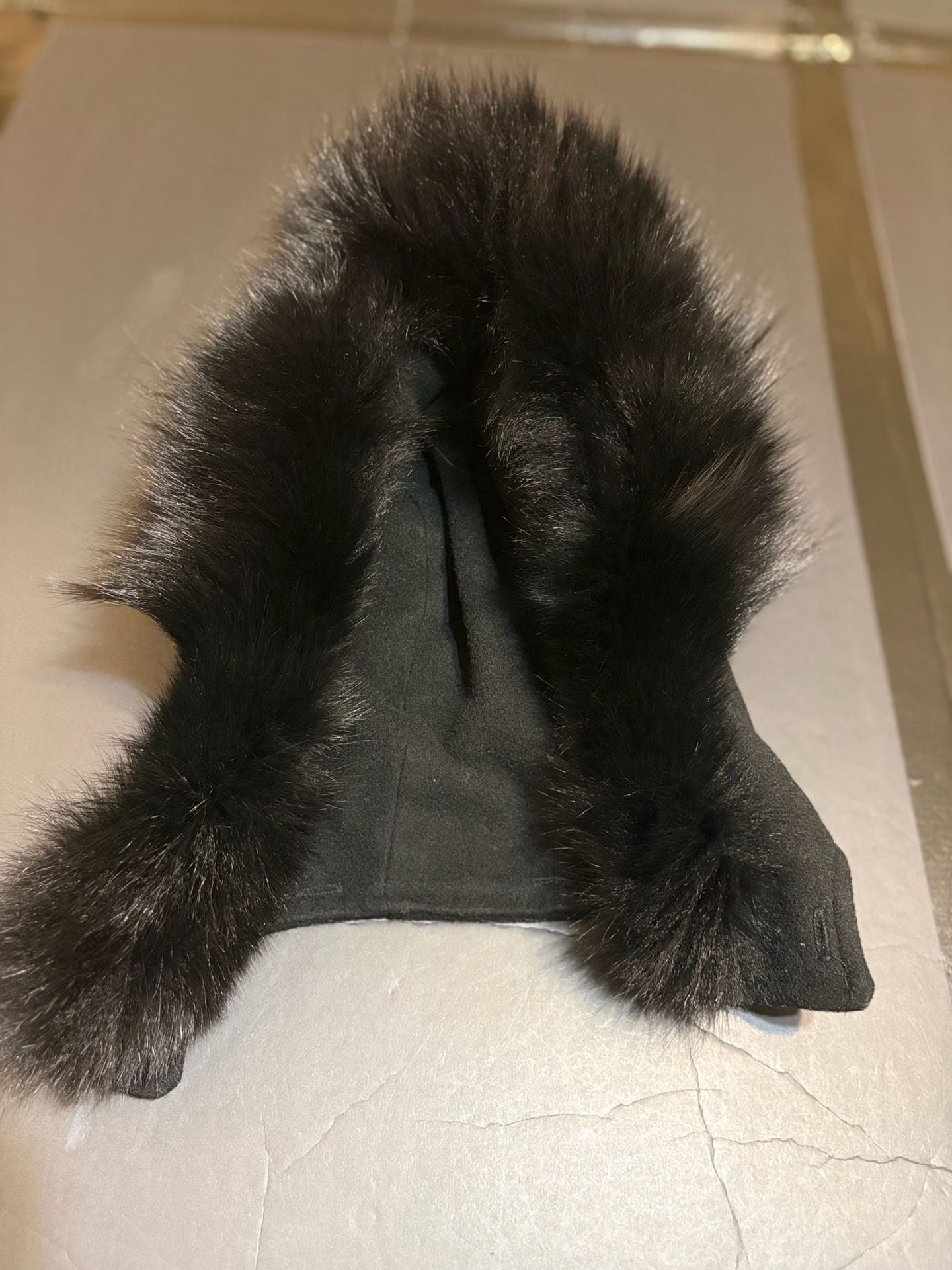 Black Fur Trim Hood Attachment 5