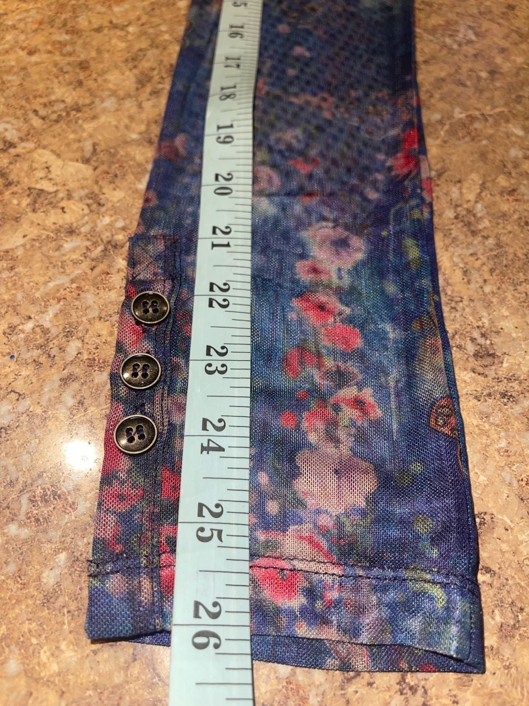 Natural Life S Floral Sheer Mesh Ruched Button Front Top Y2K Whimsigoth Boho 10