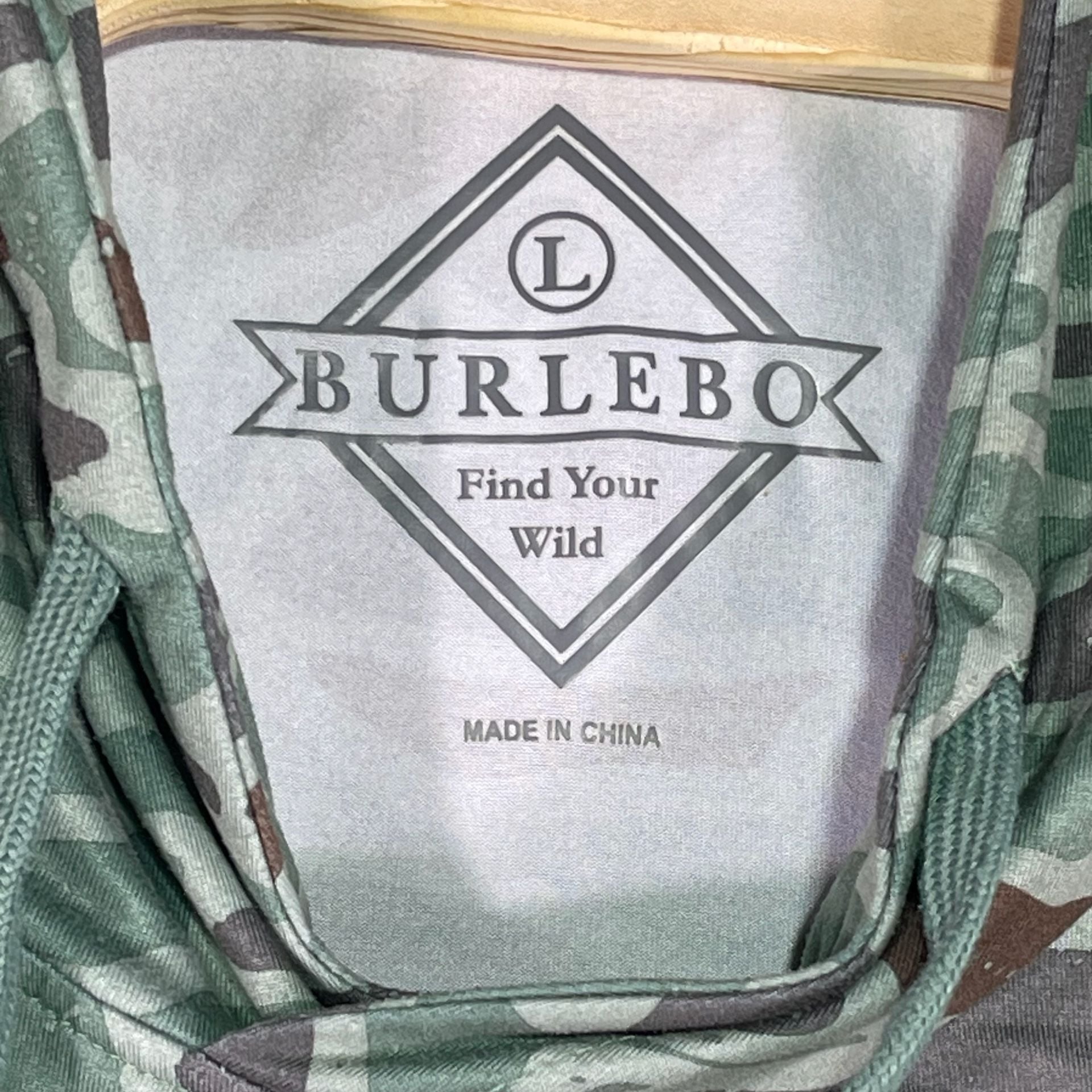 Burlebo Retro Duck Camo Performance Hoodie Size L Green Camouflage 4