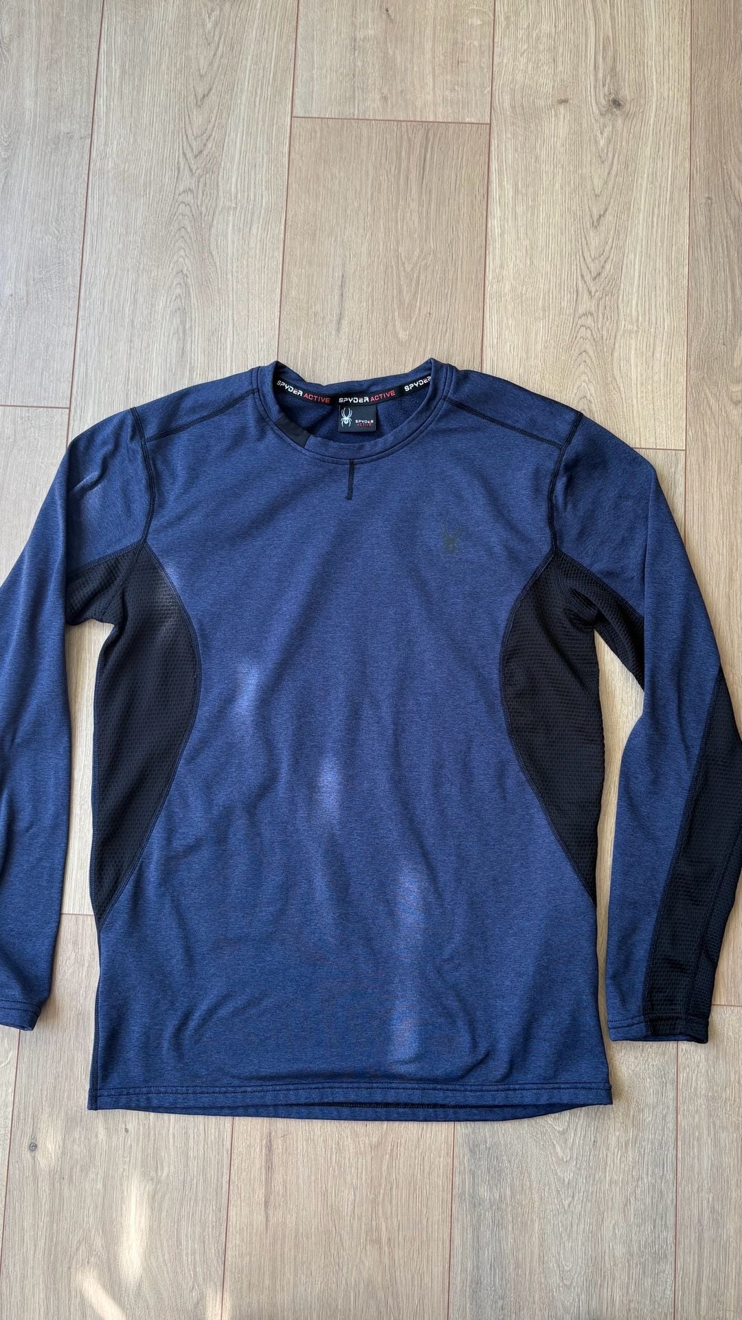 Spyder Active Long Sleeve Athletic Shirt Size Small Blue 2