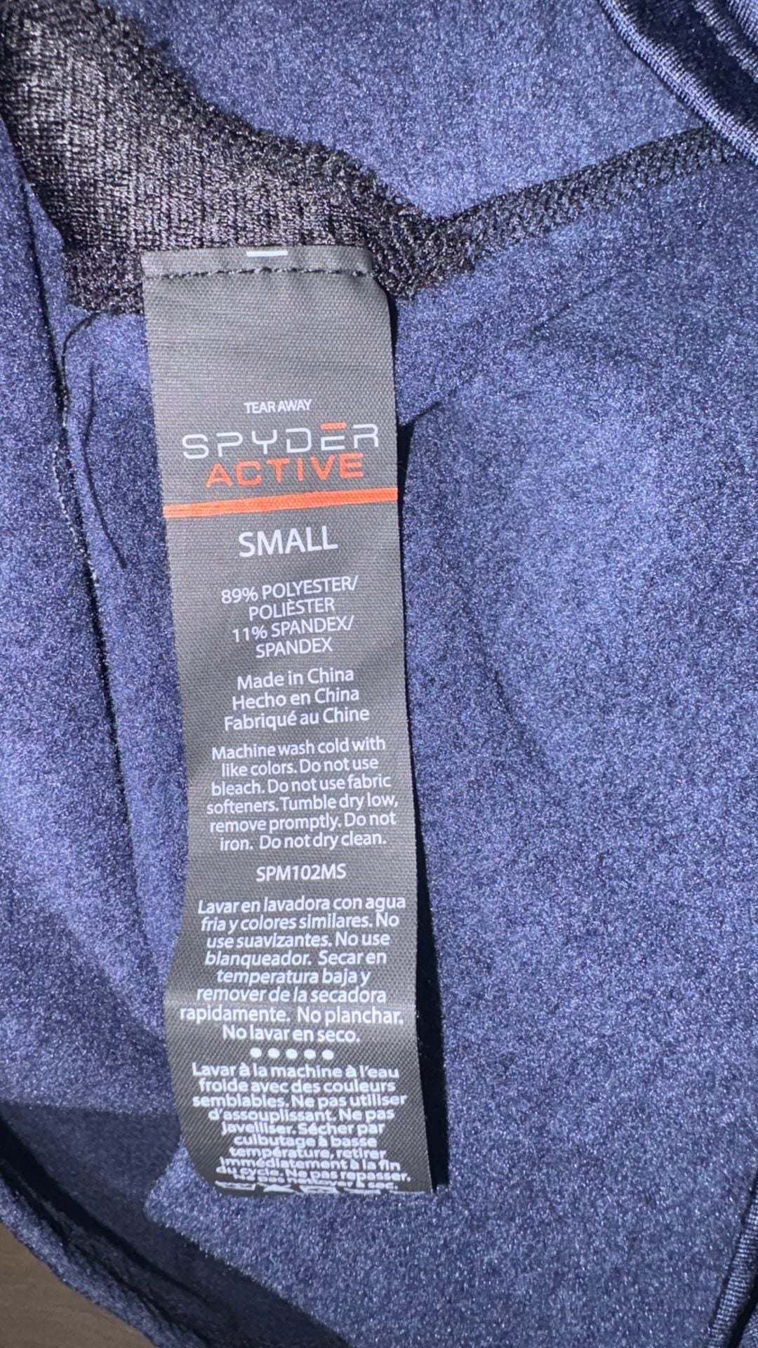 Spyder Active Long Sleeve Athletic Shirt Size Small Blue 6