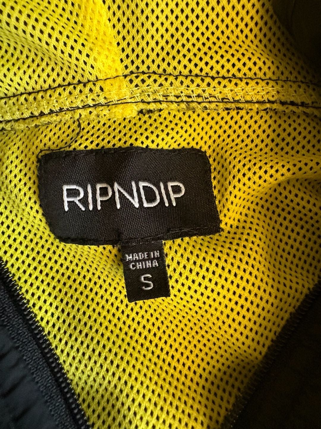 RIPNDIP Anorak Jacket Size S Black Smiley Face Windbreaker 4