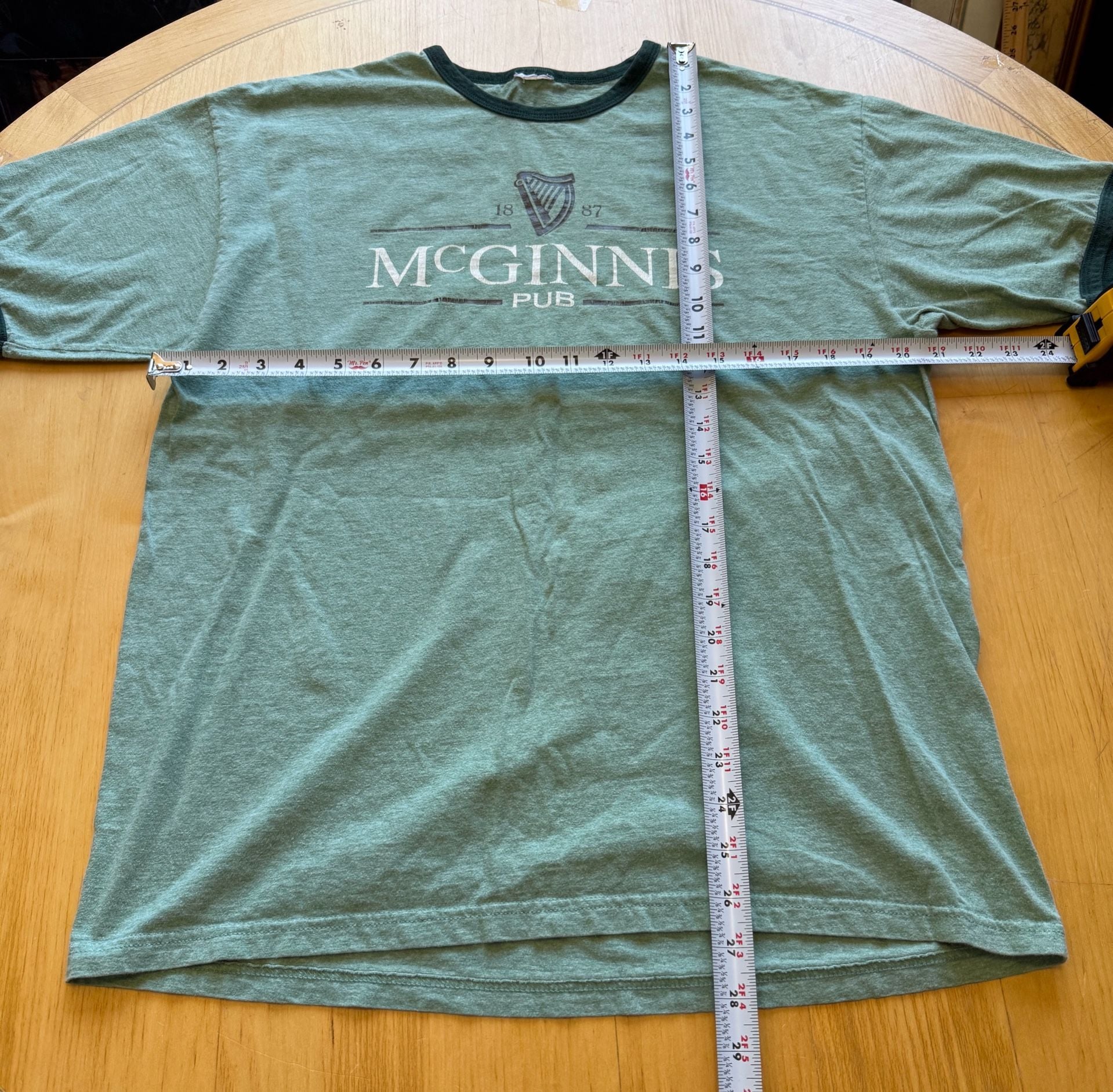 McGinnis Pub Ringer T-Shirt Green Heather 7