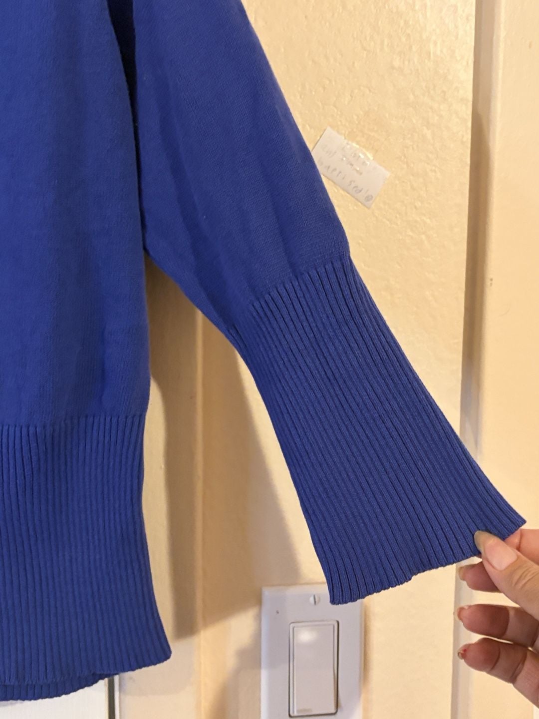 Donna Gray Blue Cotton Sweater 5