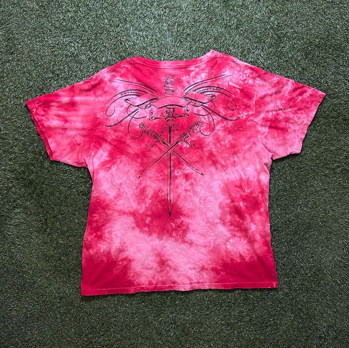 Apt. 9 Y2K 2000s Tie-Dye Sword Graphic T-Shirt. 4