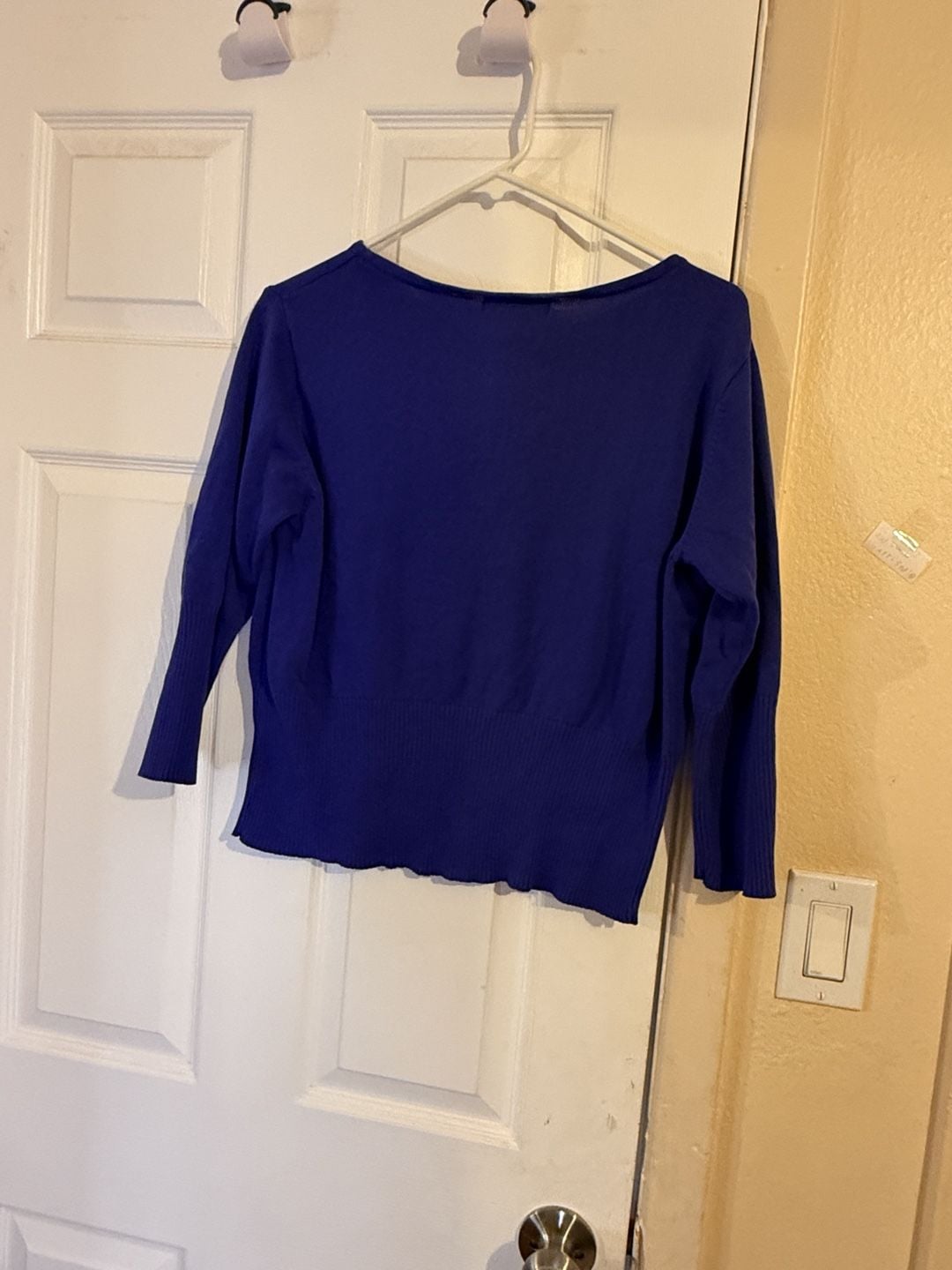 Donna Gray Blue Cotton Sweater 7