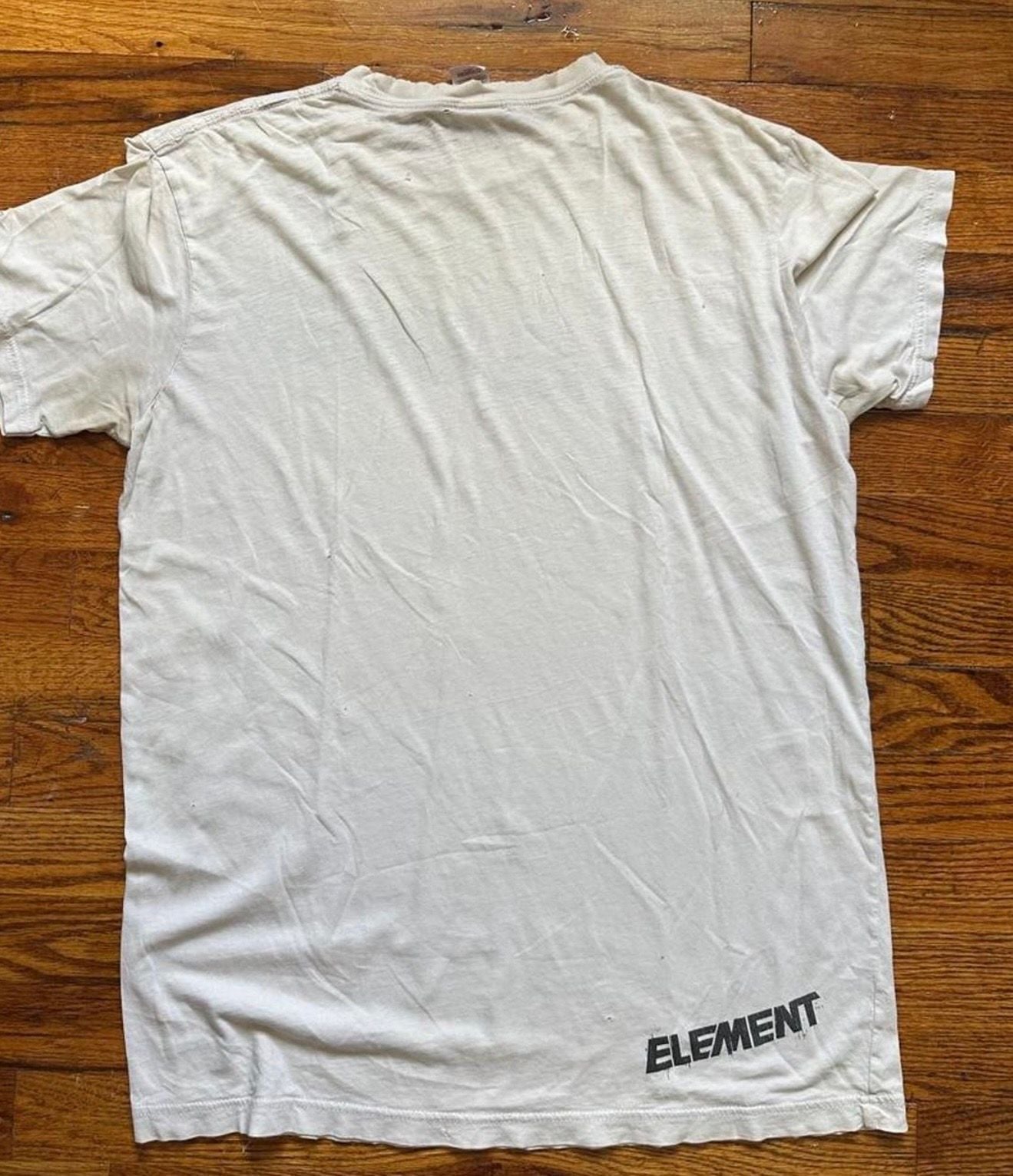 Element T-Shirt Size M White Graphic Skate Logo 8