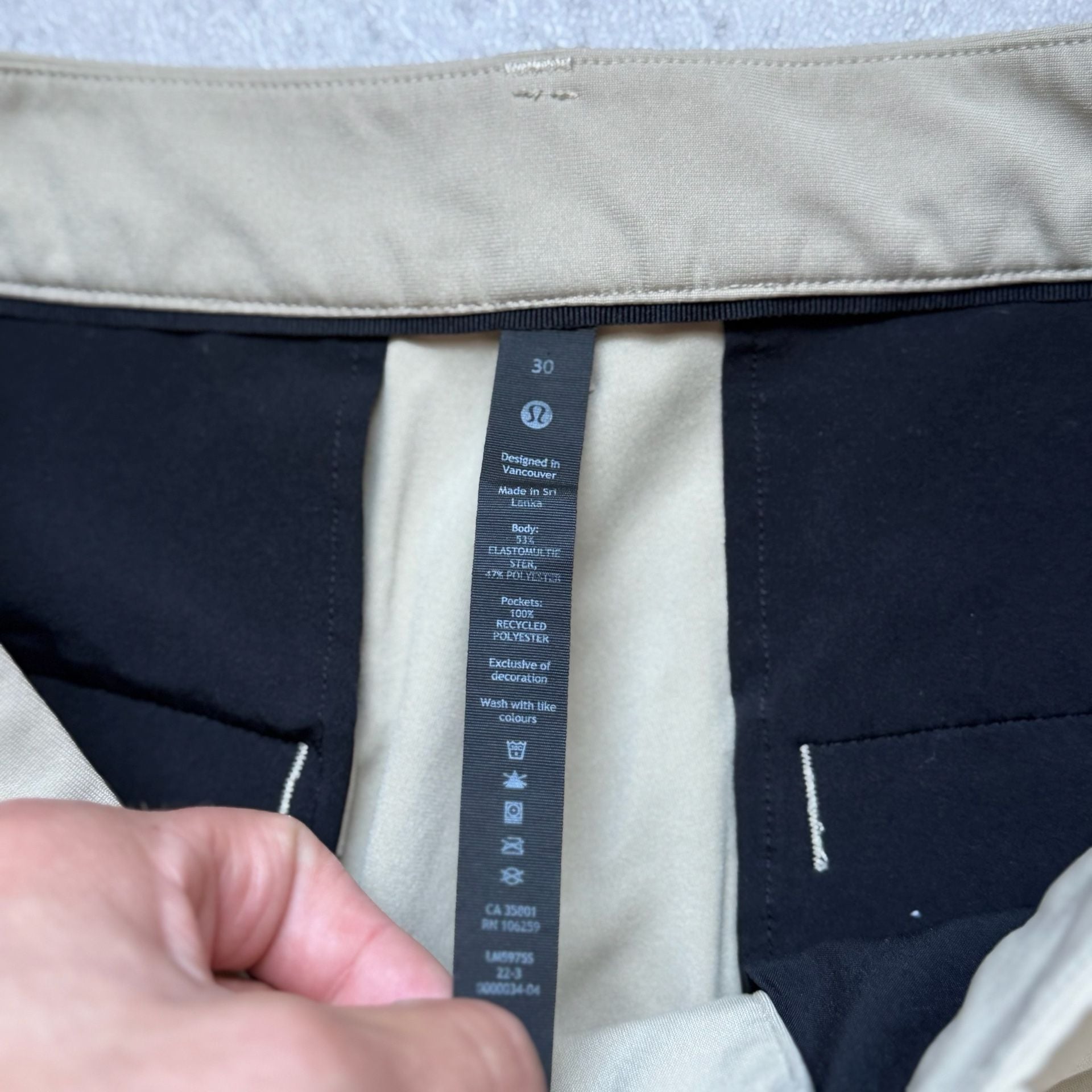 Lululemon ABC Pant Size 30 Beige Slim Fit Technical Trousers 5