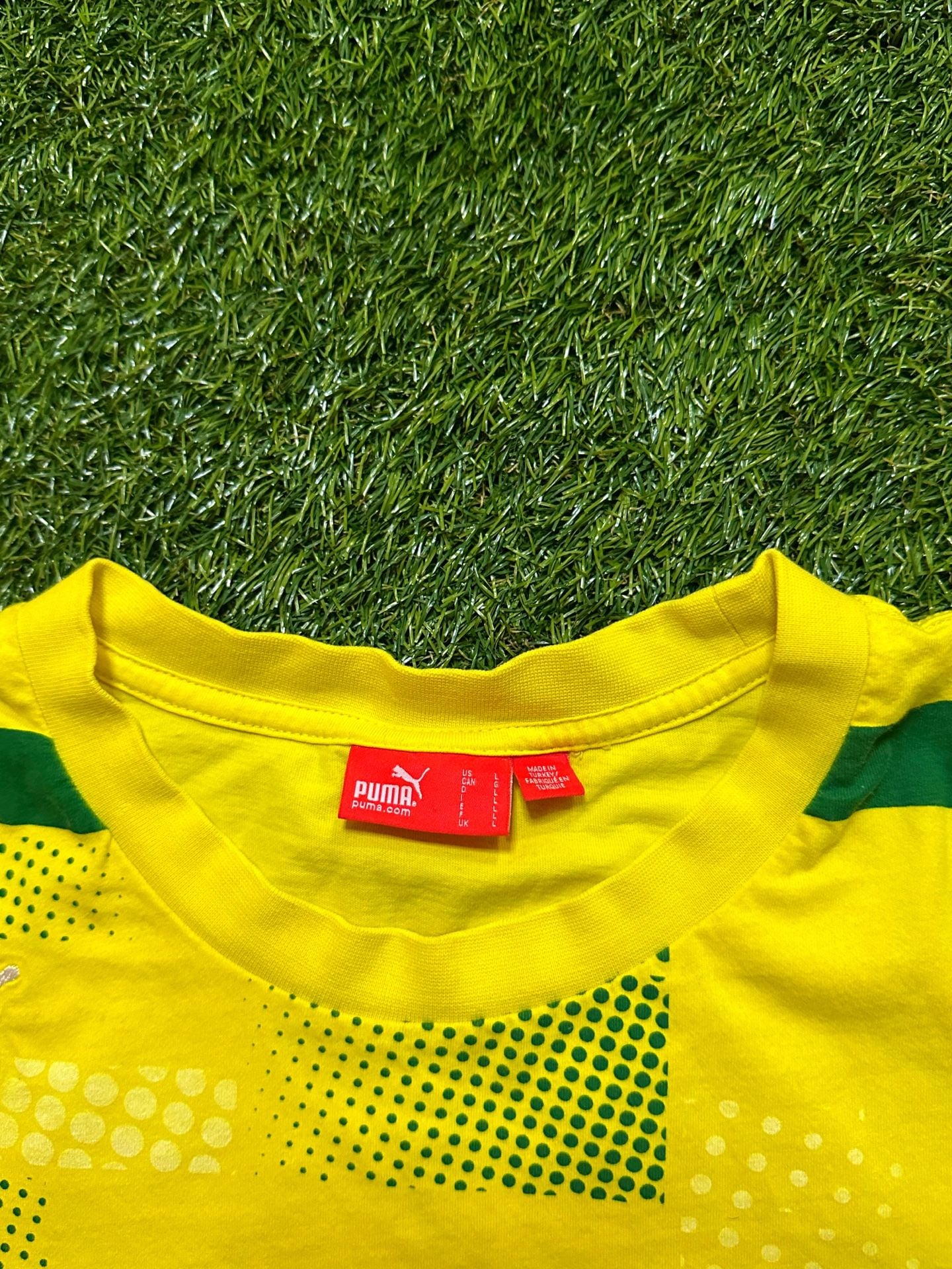 Puma Geometric Graphic T-Shirt Yellow Green 7