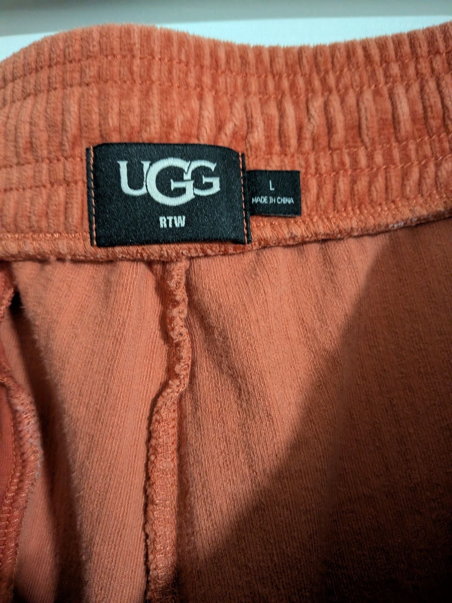 UGG Corduroy Jogger Pants Size L Orange 3