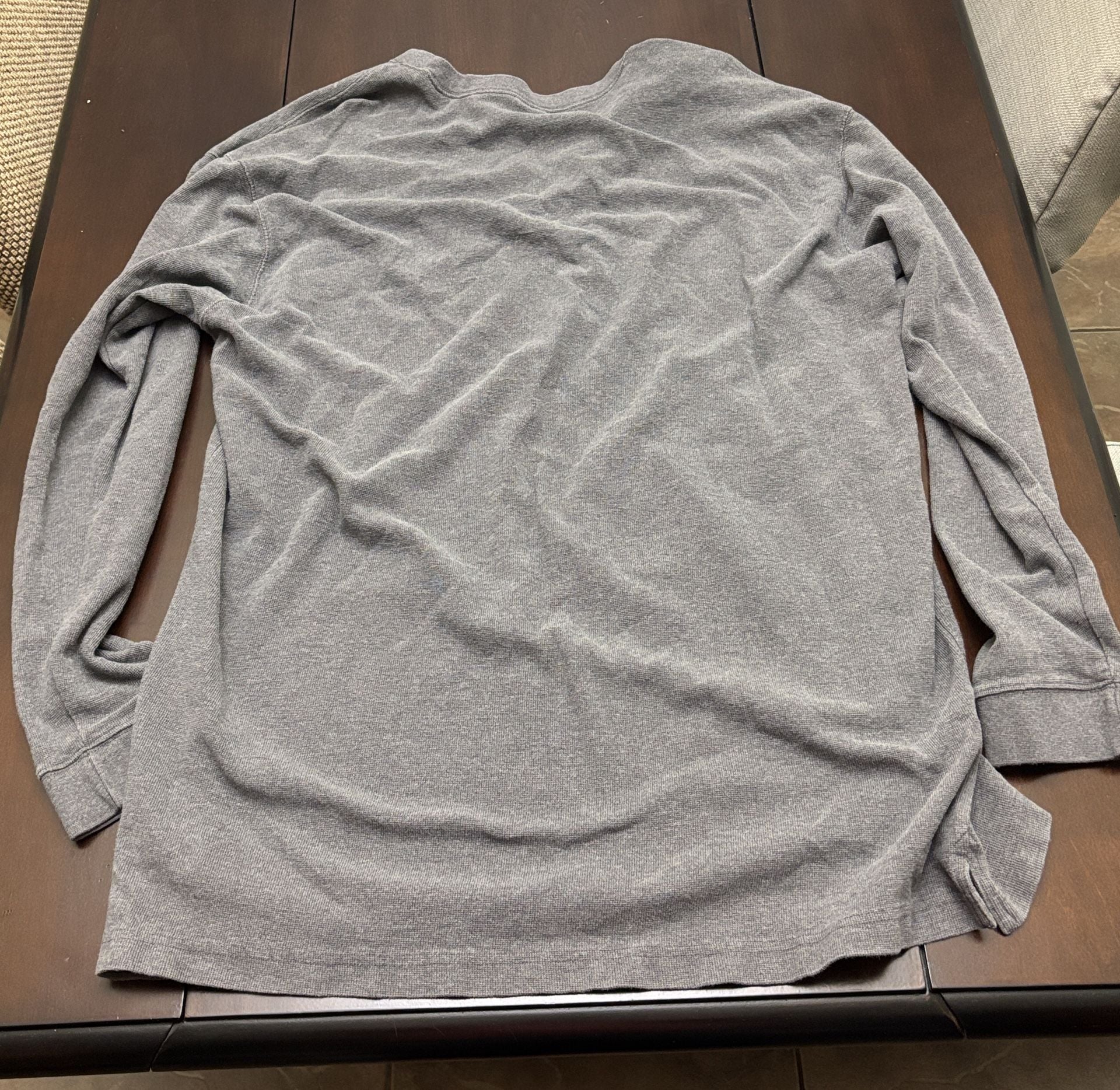 Carhartt Thermal Long Sleeve Henley 2XL Gray Cotton 4