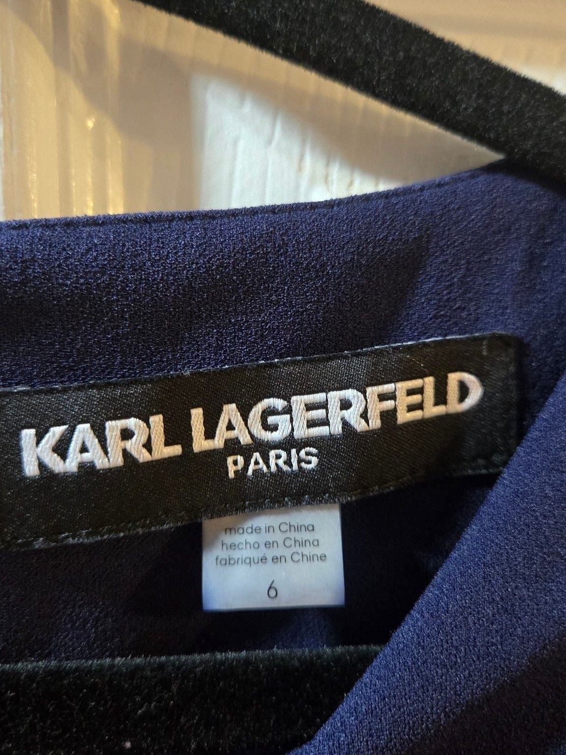 Karl Lagerfeld Studded Sleeve Dress Blue 5
