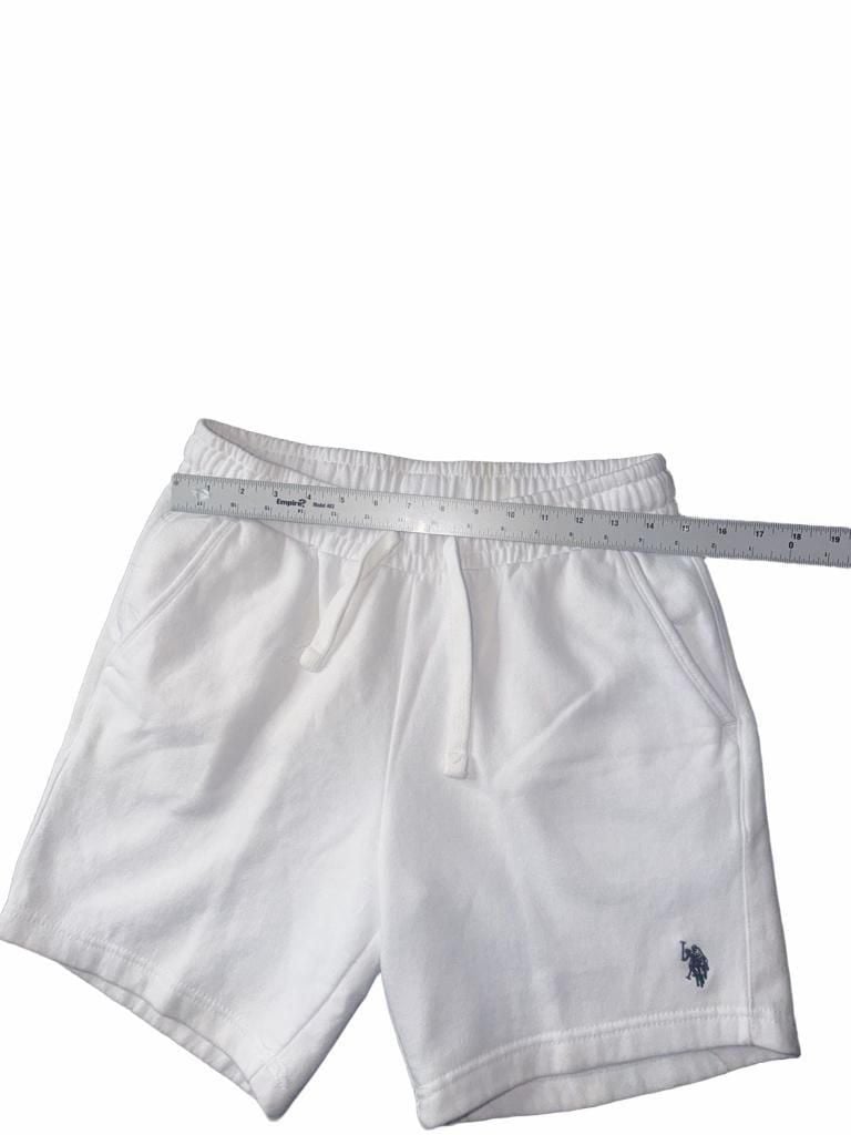 U.S. Polo Assn. Sweat Shorts Size S White Drawstring Fleece 4