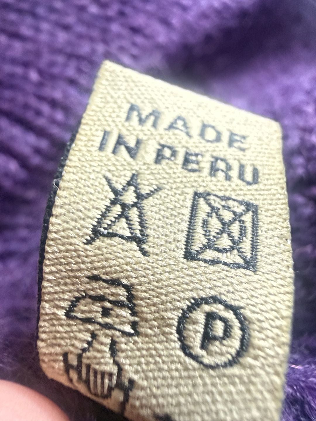 Peruvian Link Alpaca Cardigan Size OS Purple Open Front Knit Sweater 7
