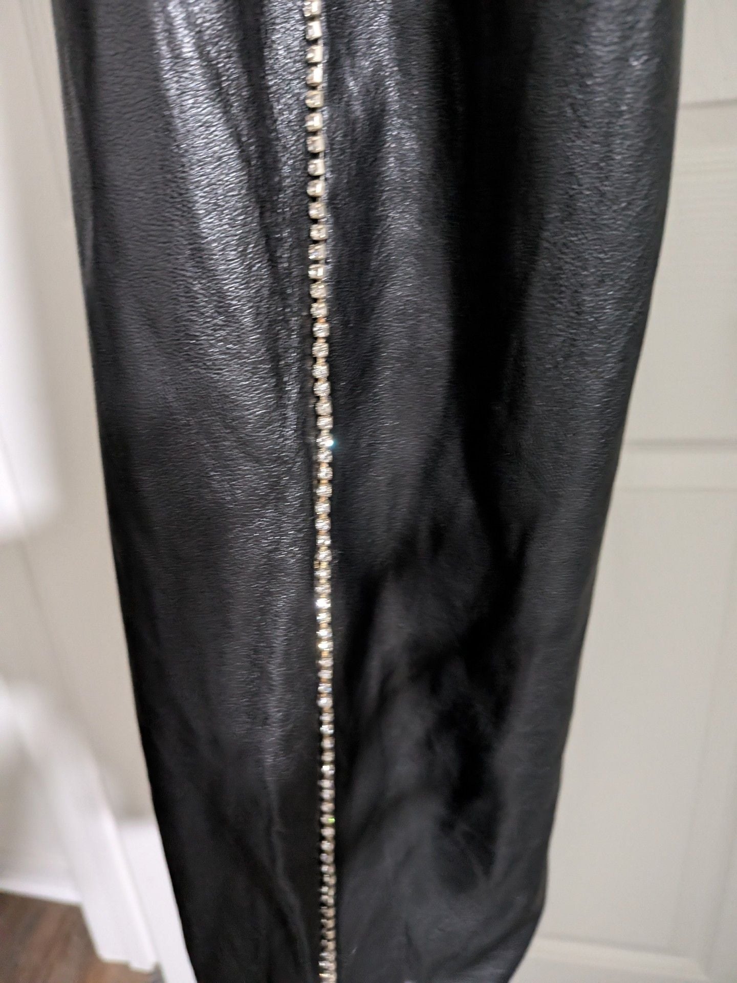 Guess Faux Leather Joggers Size L Black 8