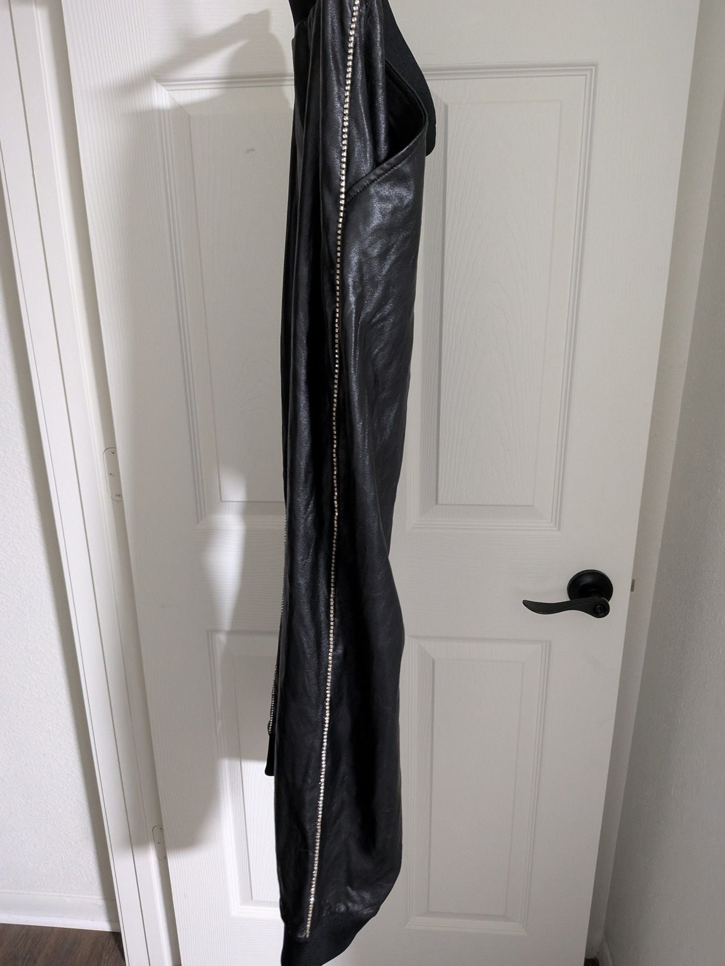 Guess Faux Leather Joggers Size L Black 9