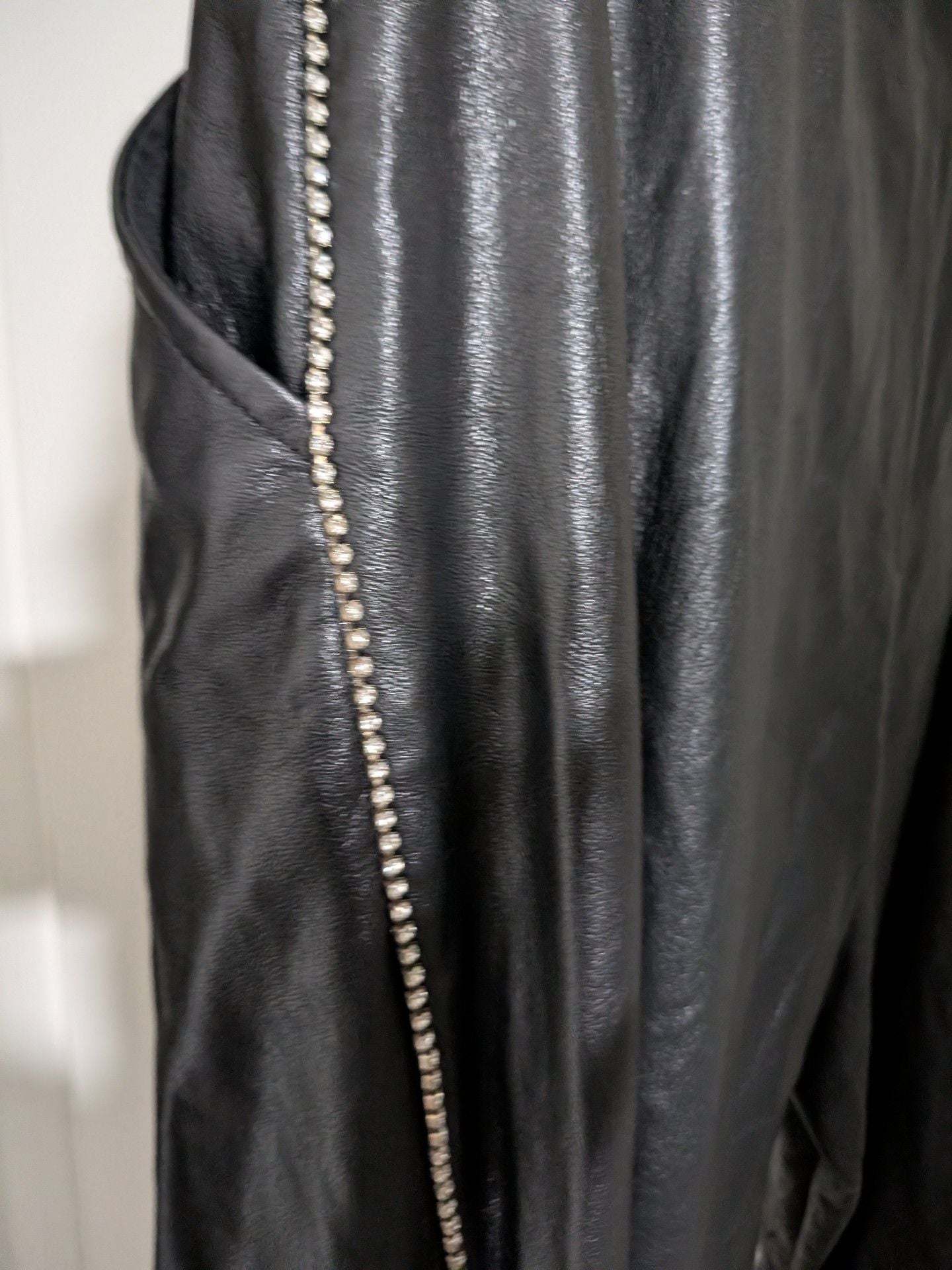 Guess Faux Leather Joggers Size L Black 10