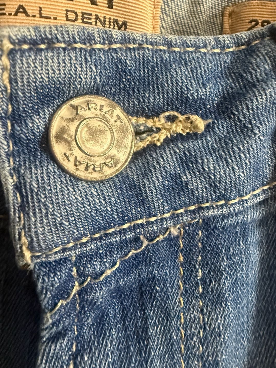 Ariat R.E.A.L. Denim Flare Jeans Size 28x32 Light Wash Bootcut 3