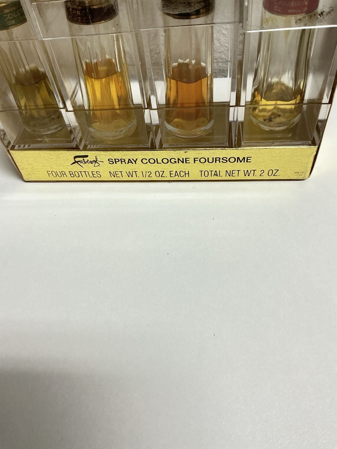 Faberge Spray Cologne Foursome 4x 1/2 Oz Vintage Perfume Set 3