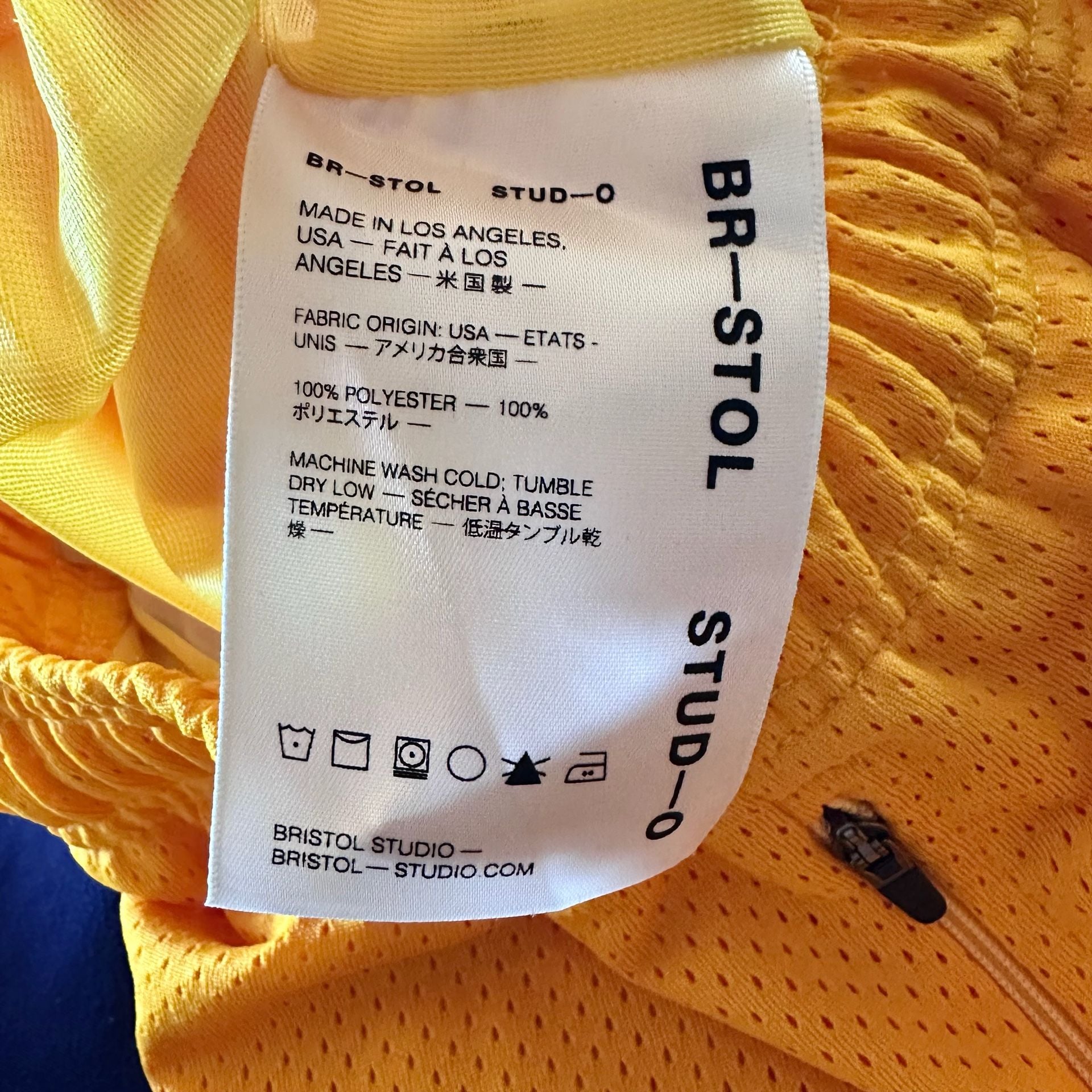 Bristol Studio Mesh Basketball Shorts Yellow Purple 7