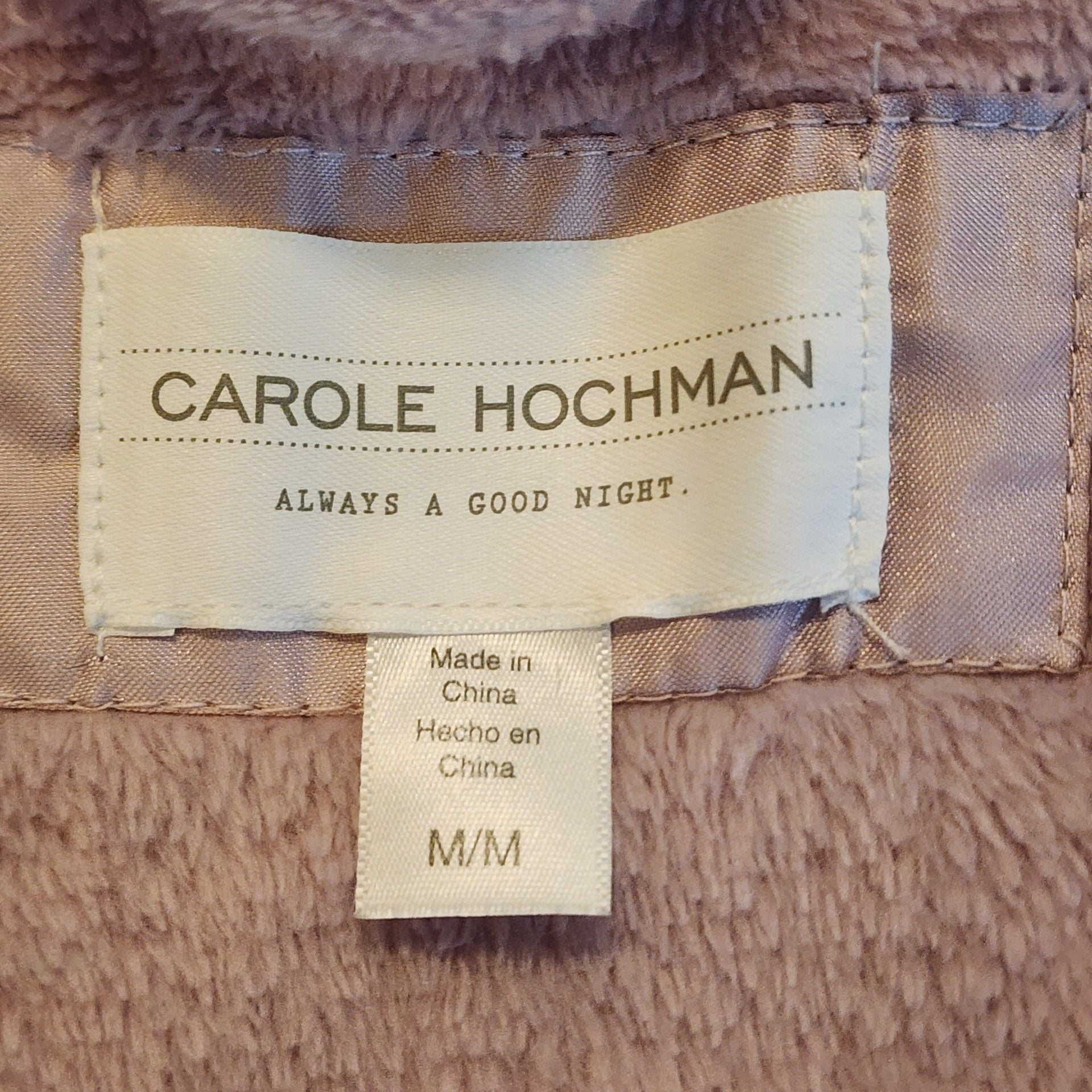 Carole Hochman Pink Faux Fur Trim Robe Medium Cozy Luxury Soft Lounge Core Gift 5