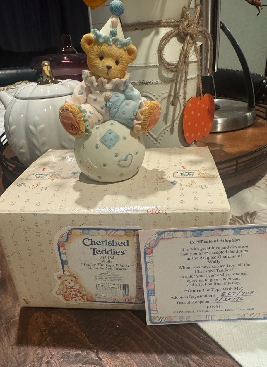 Cherished Teddies Wally You Are The Tops With Me Clown Figurine #103934 1