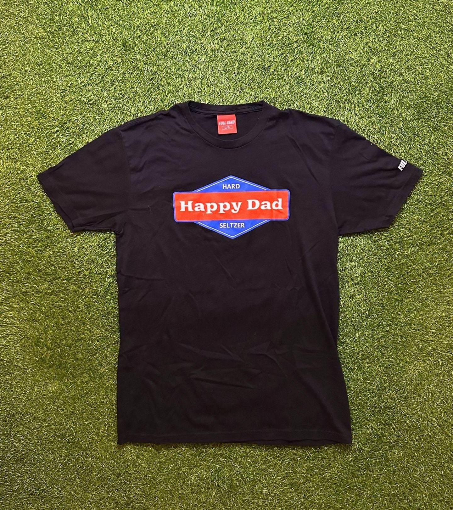 2020 Full Send Happy Dad T-Shirt Size L Black 2