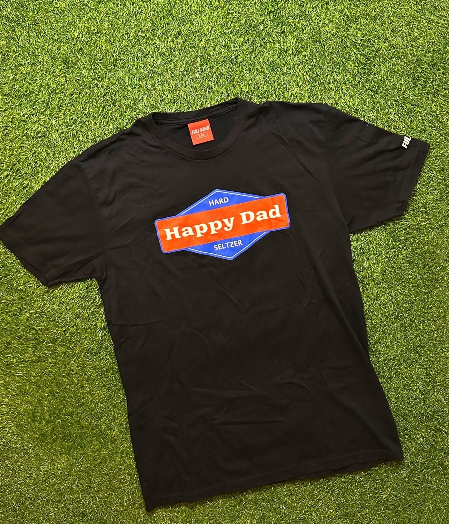 2020 Full Send Happy Dad T-Shirt Size L Black 3