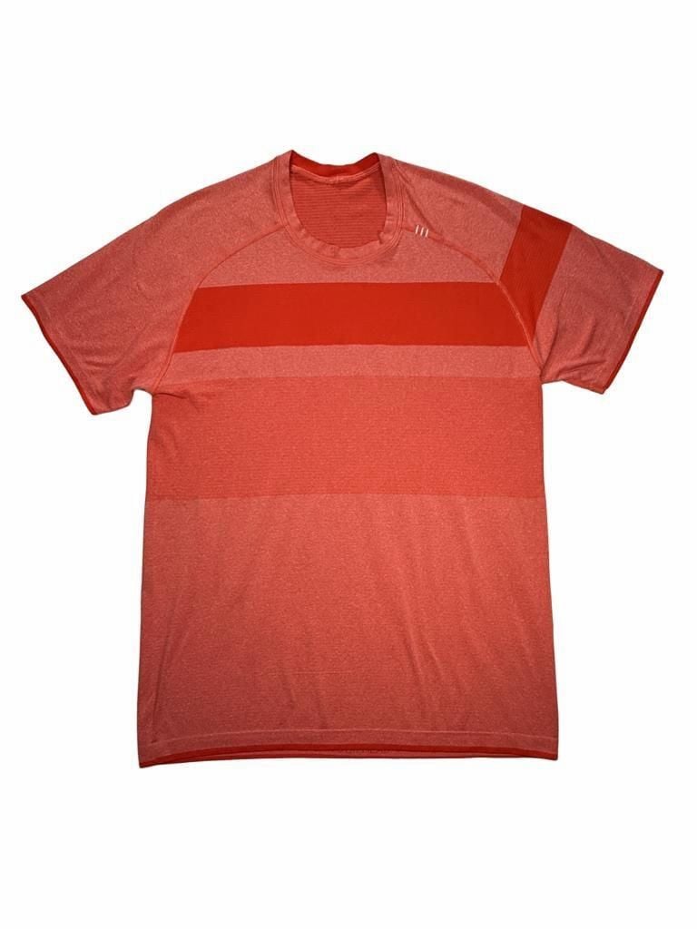 Lululemon Metal Vent Tech Short Sleeve Shirt Men’s M Red Orange Athletic Running 3