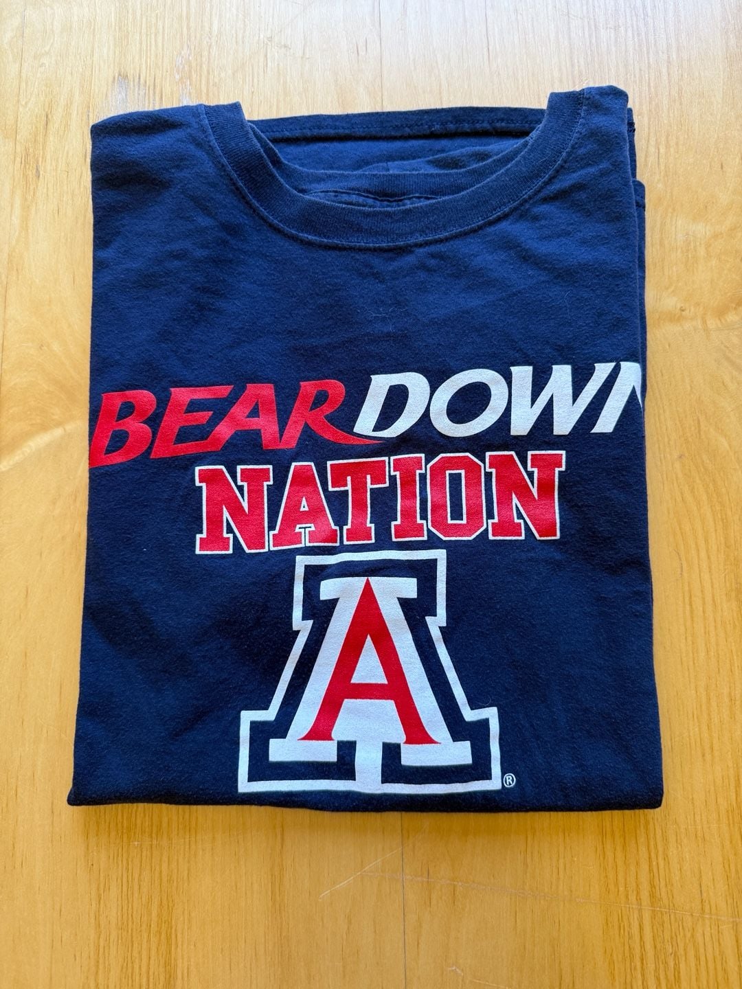 Official Wildcat Wear Arizona Wildcats Bear Down T-Shirt Size L Blue 2