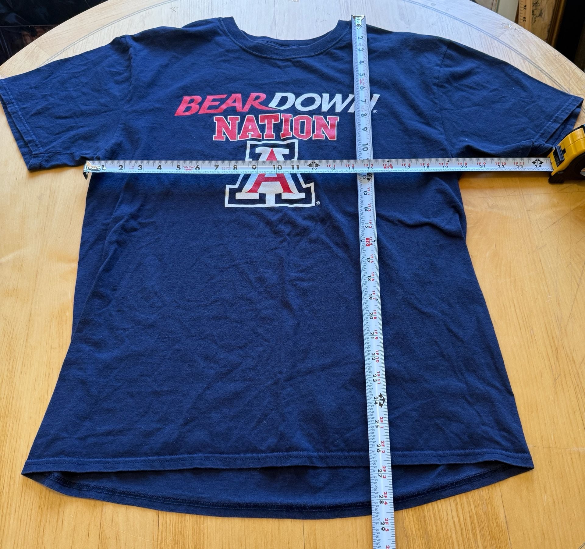 Official Wildcat Wear Arizona Wildcats Bear Down T-Shirt Size L Blue 7