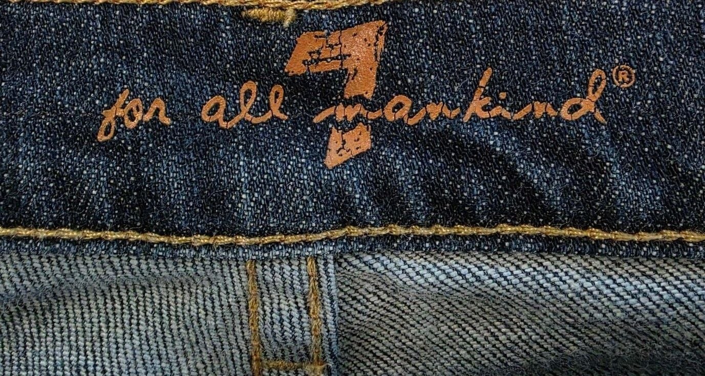 7 For All Mankind Boycut Jeans Size 27 Blue 4