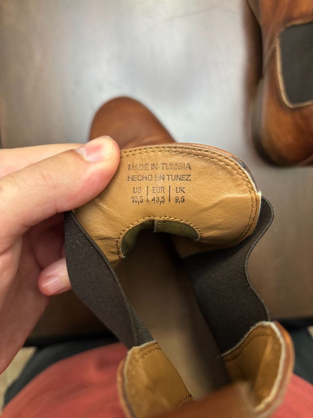 Aldo Dax Men Cognac Brown Leather Chelsea Boots Size 10.5 5