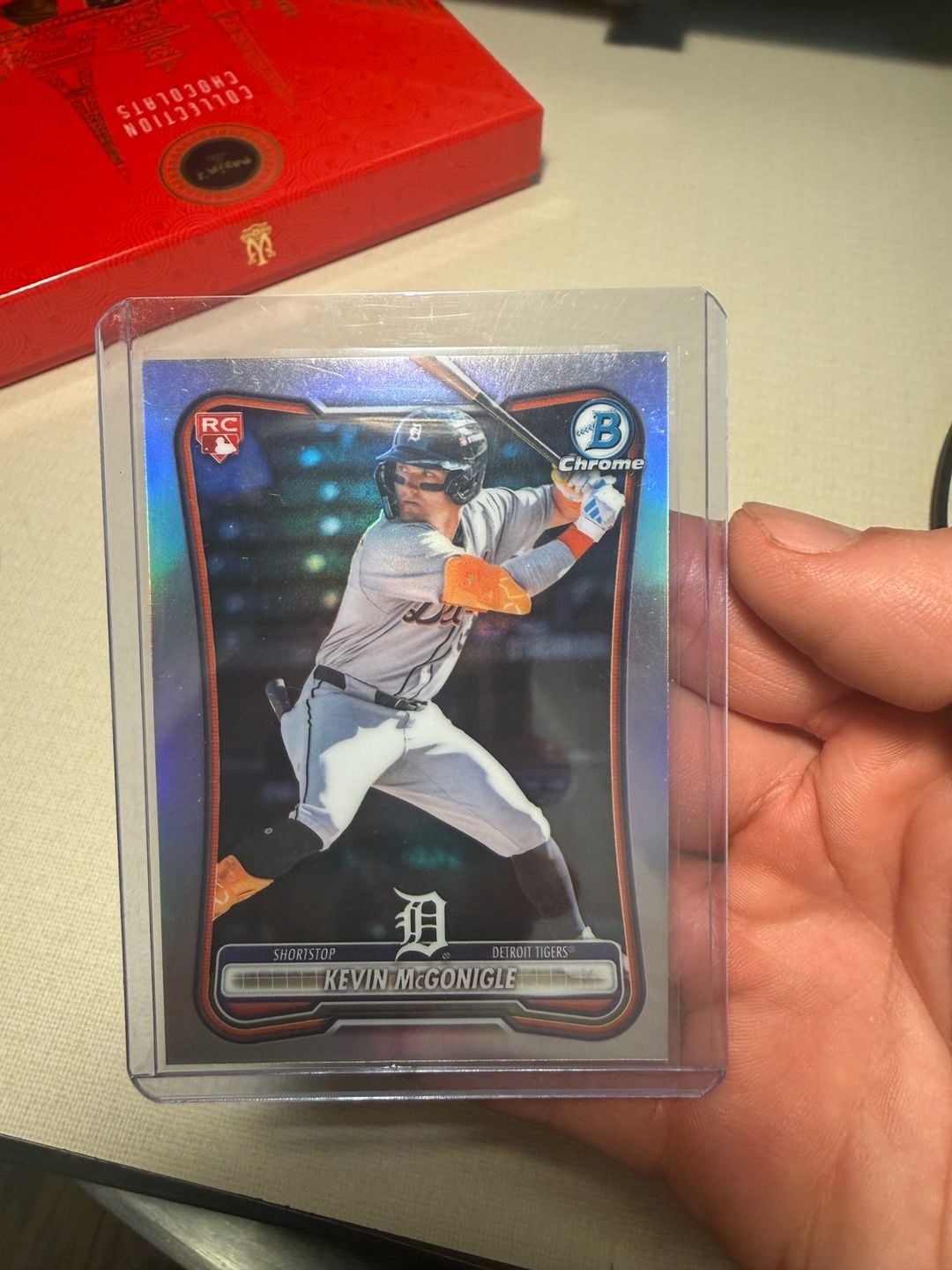 Bowman Chrome Kevin McGonigle Detroit Tigers Redemption Red Rookie Card 2