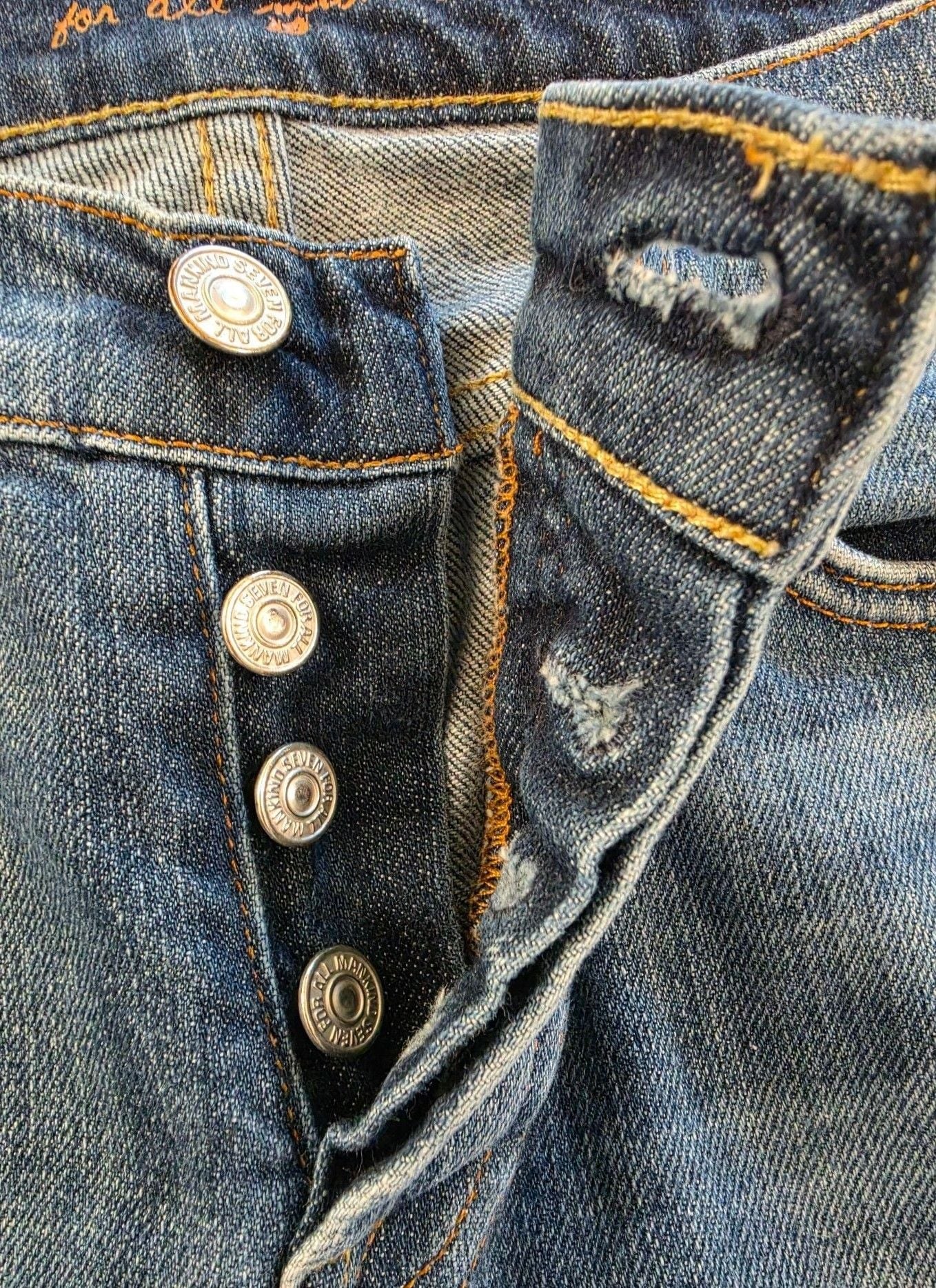 7 For All Mankind Boycut Jeans Size 27 Blue 7