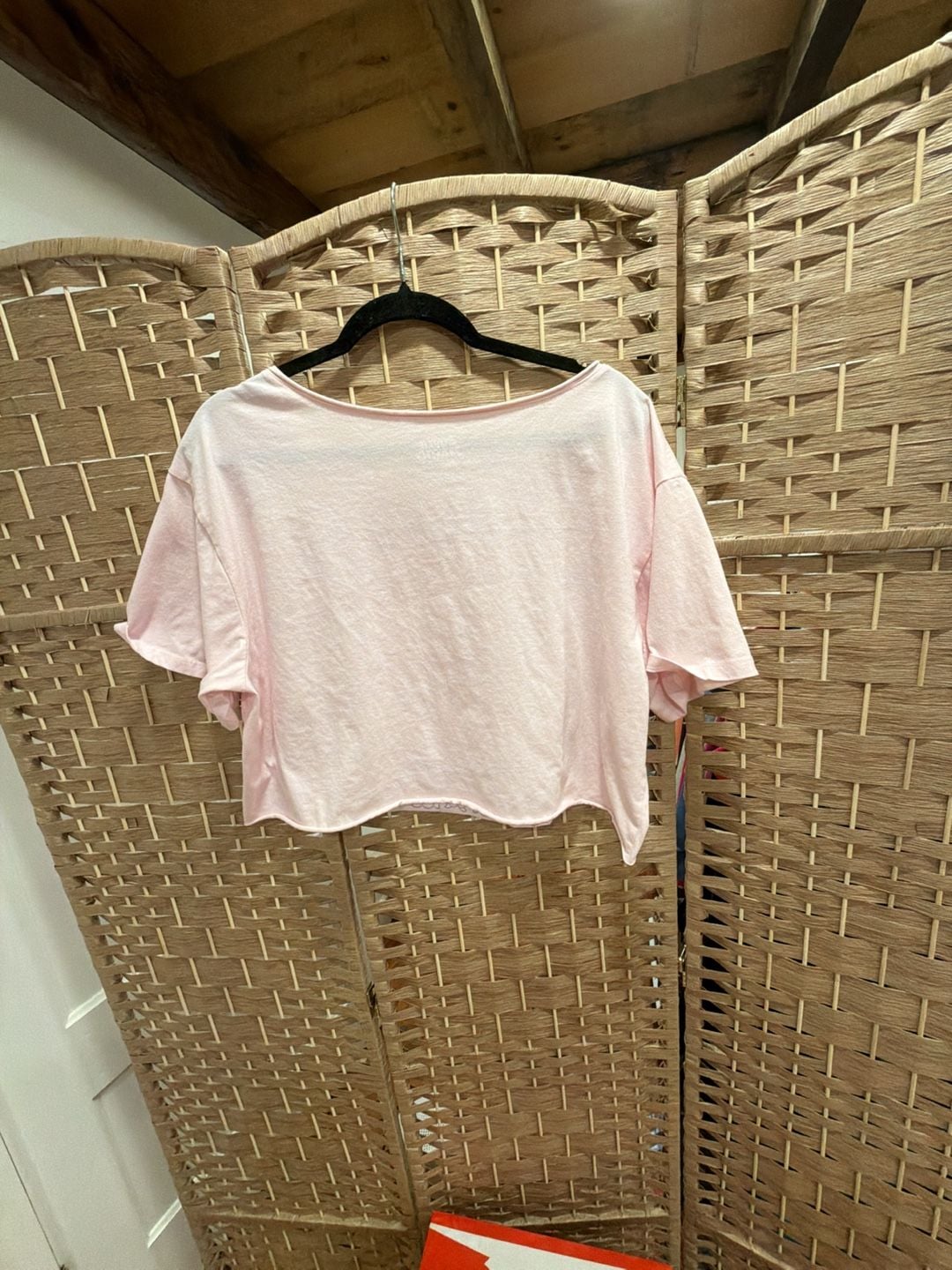 Super Mario Princess Peach T-Shirt Size Large Pink Crop Top 4