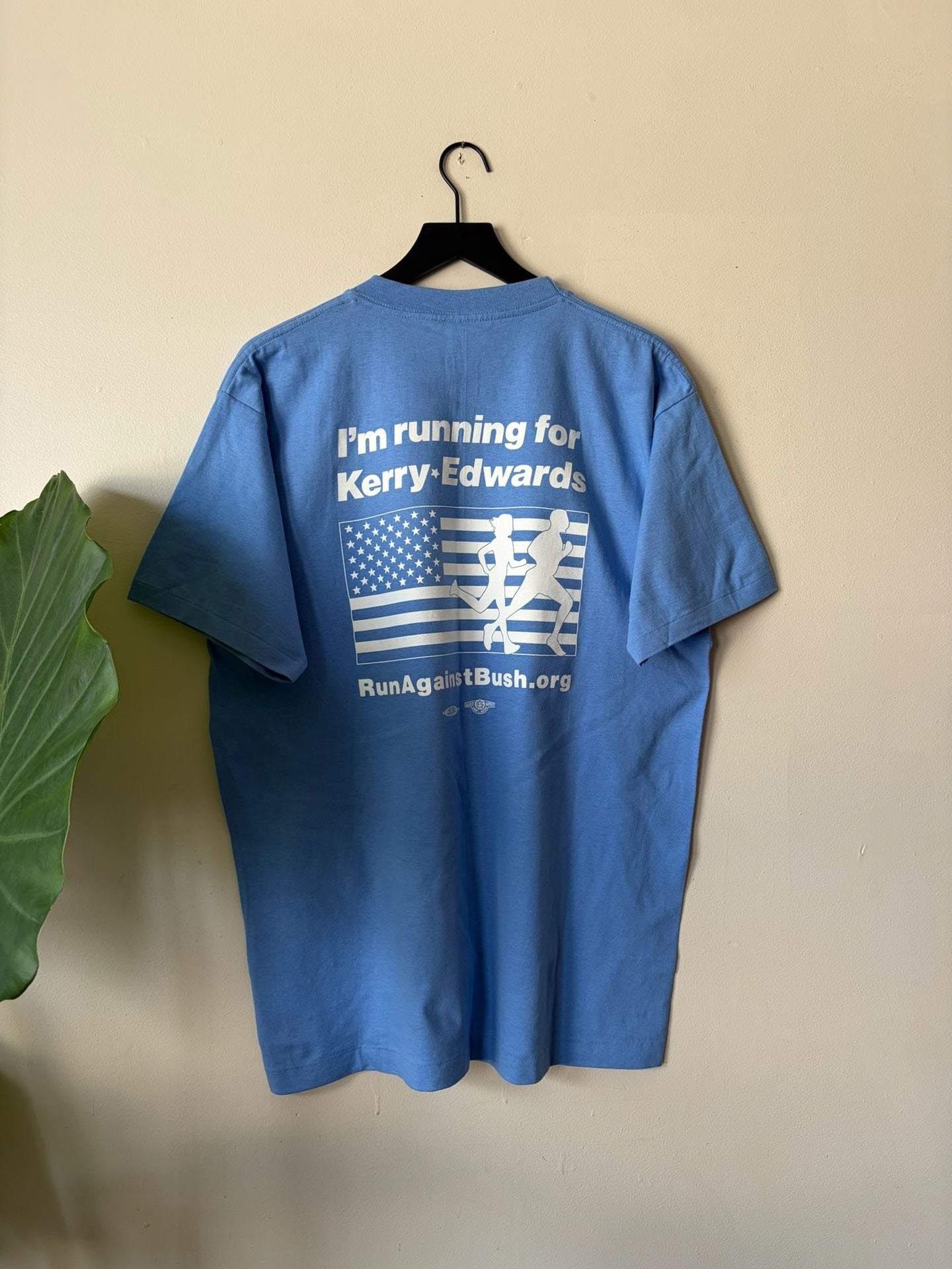 Alore Run Against Bush Kerry Edwards 2004 T-Shirt Size L Blue 4
