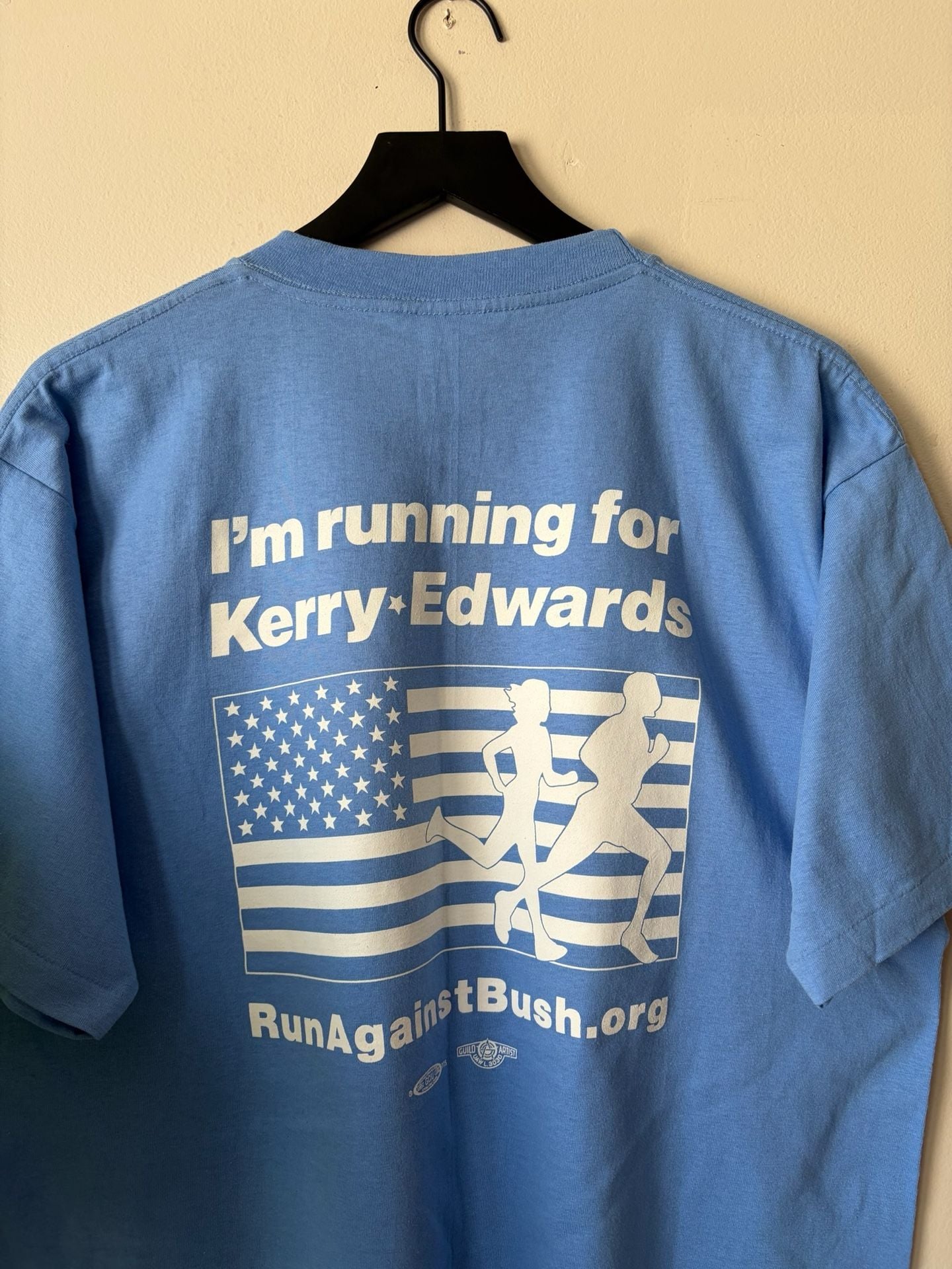 Alore Run Against Bush Kerry Edwards 2004 T-Shirt Size L Blue 5