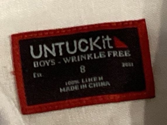 UNTUCKit Wrinkle Free Shirt Size 8 White Button Down 3