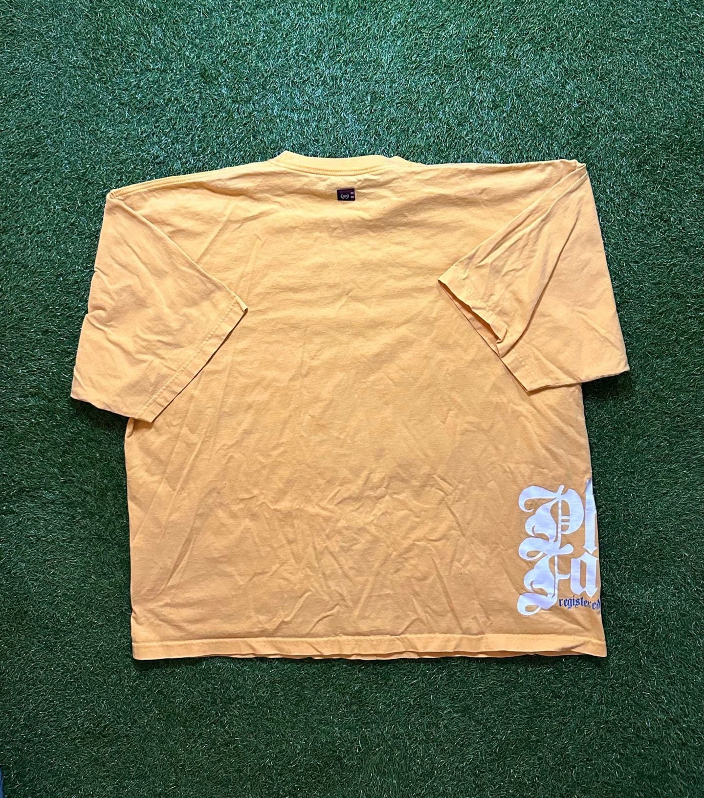 Y2K 2000s Phat Farm Classic American Flava T-Shirt Yellow 4
