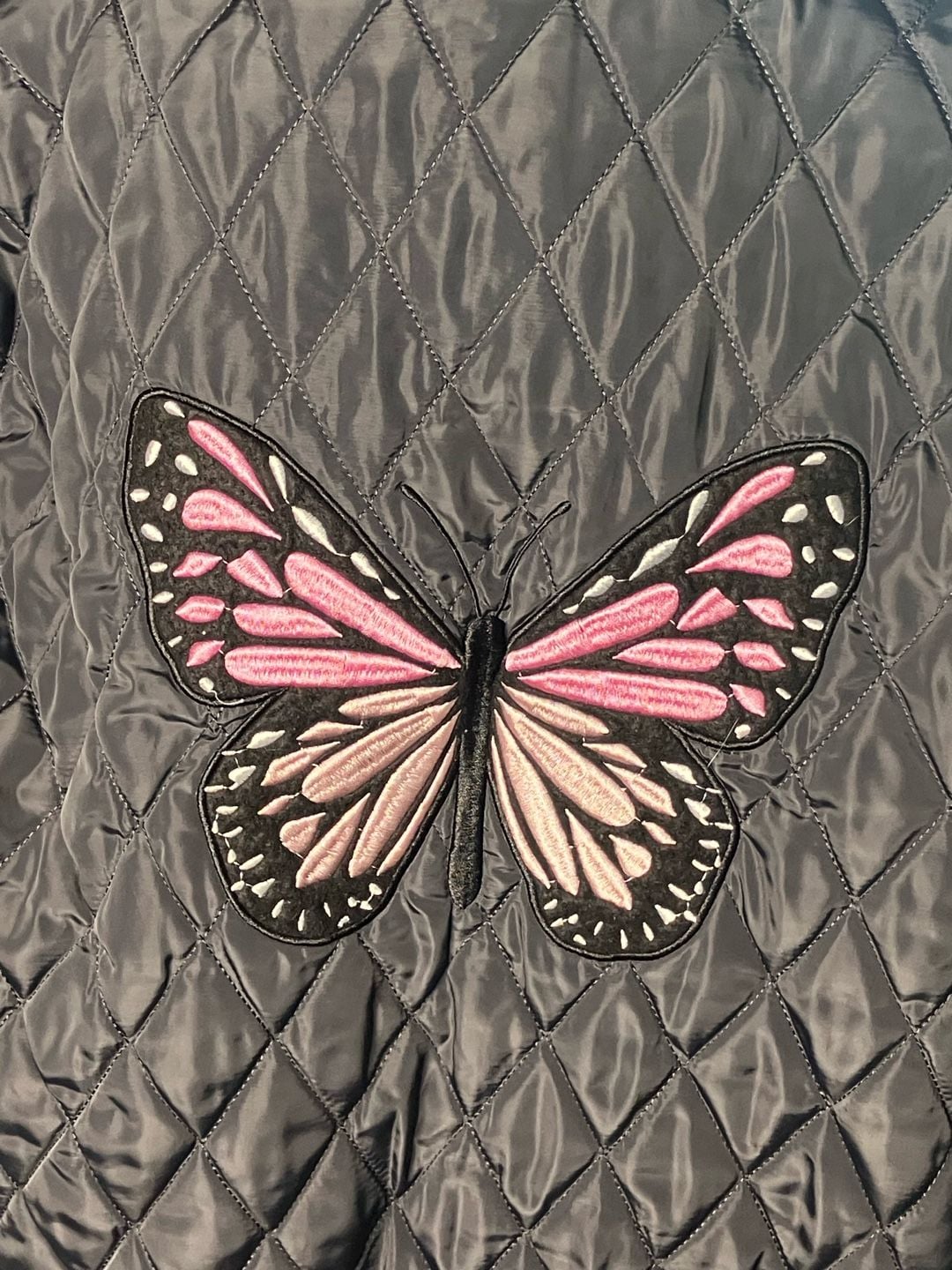 ANGEL CULT WOMEN'S QUILTED BUTTERFLY JACET - SNAP BUTTON FRONT SIZE LARGE 6