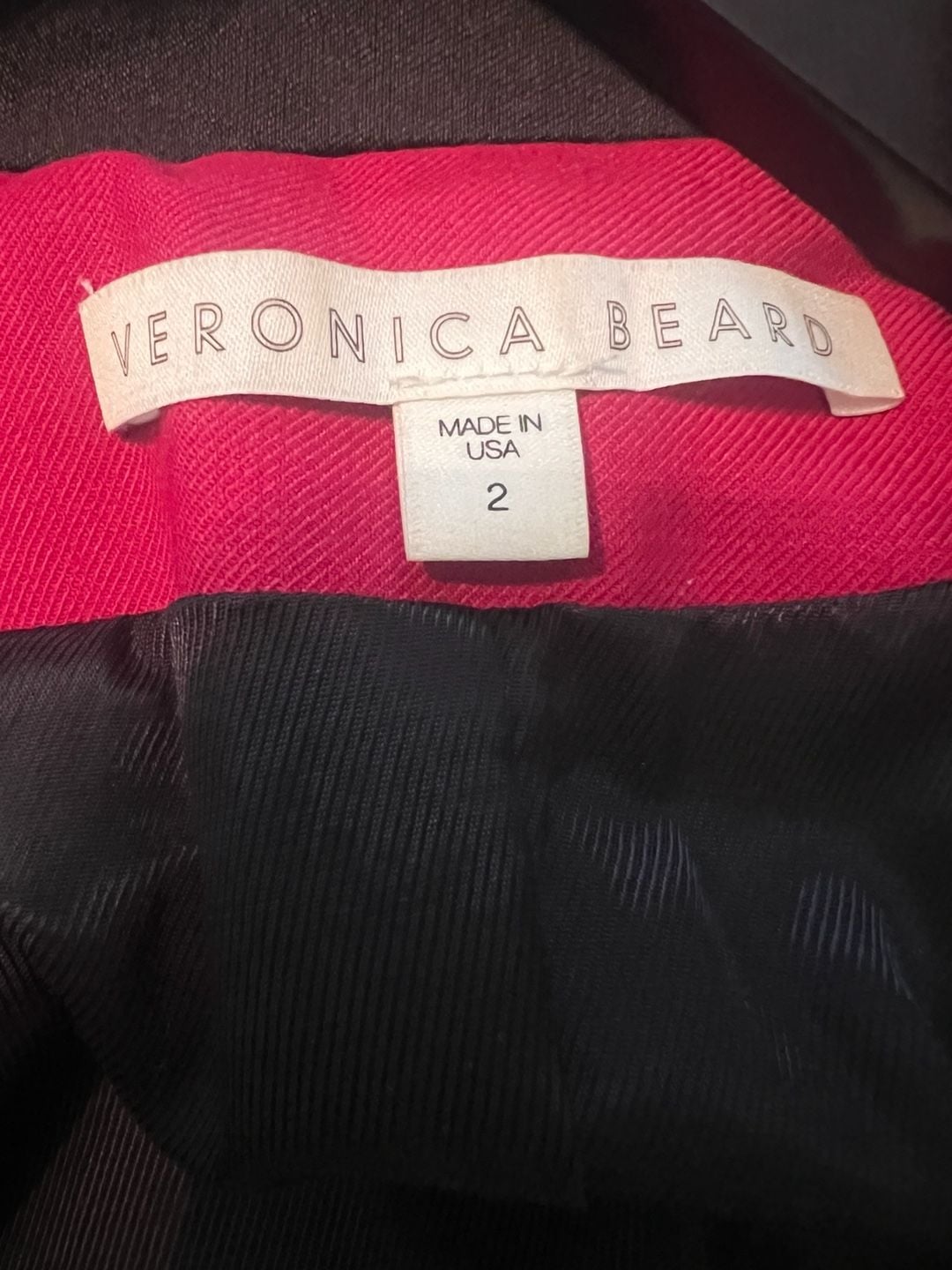 Veronica Beard Tuxedo Blazer Size 2 Pink Black 4