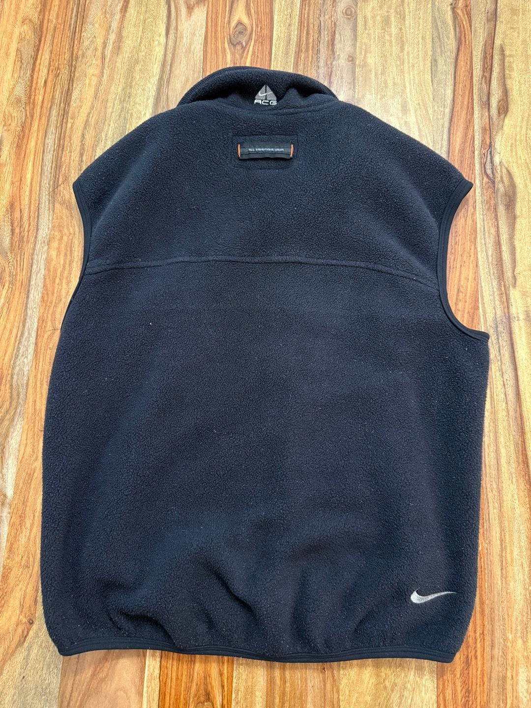 Vintage Nike ACG Thermal Layer 2 Fleece Vest Size M Black 6