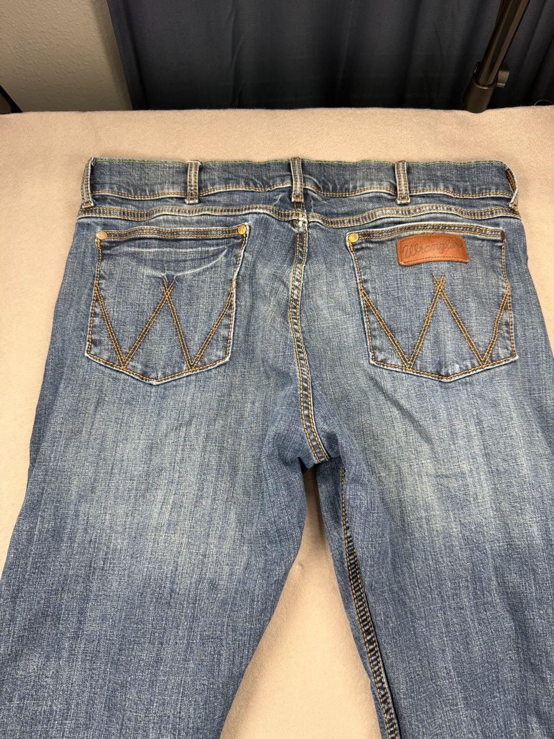 Wrangler Retro Slim Straight Jeans Size 36x32 Blue Denim 6