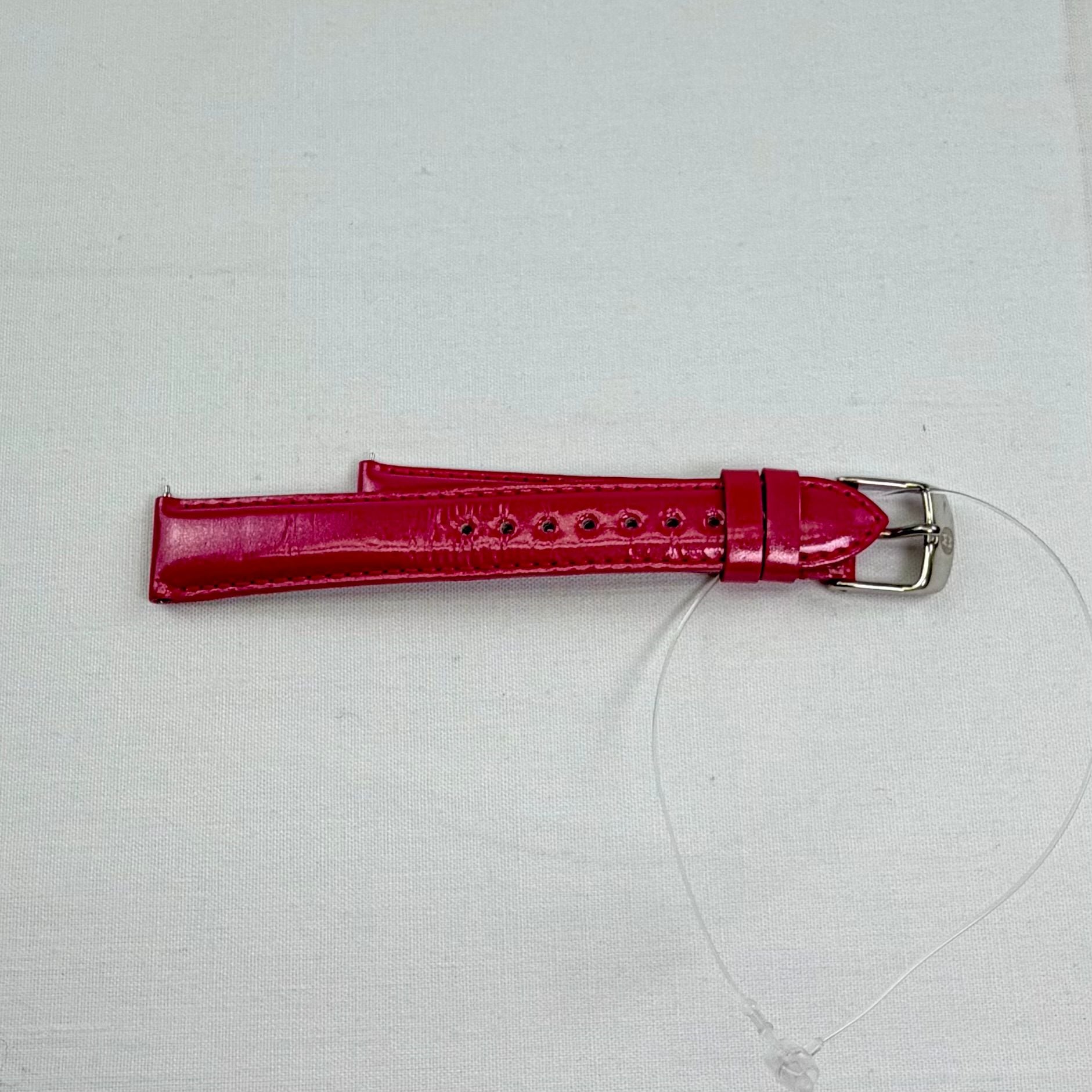 Michele Watch Strap Size 16 Pink Patent Genuine Leather New without Tags 2