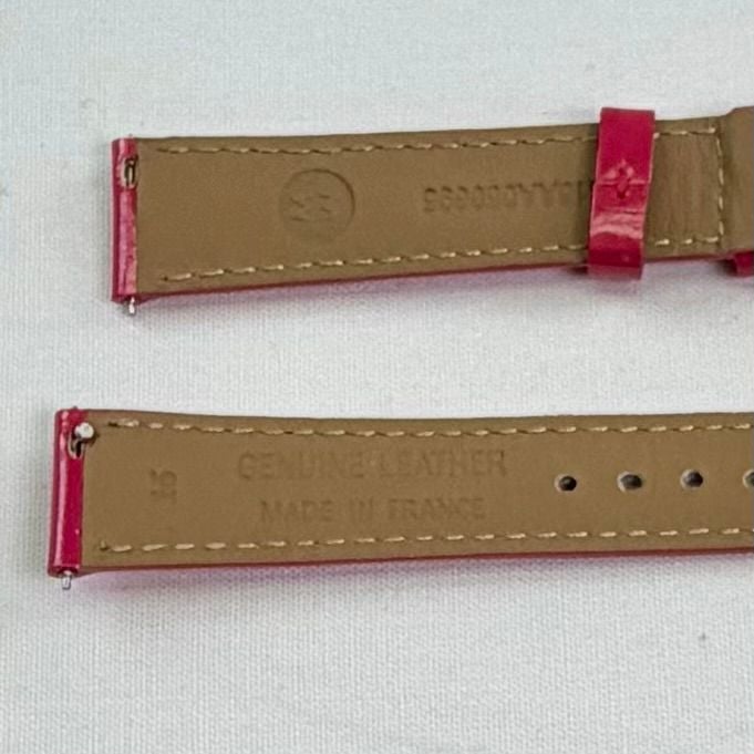 Michele Watch Strap Size 16 Pink Patent Genuine Leather New without Tags 4