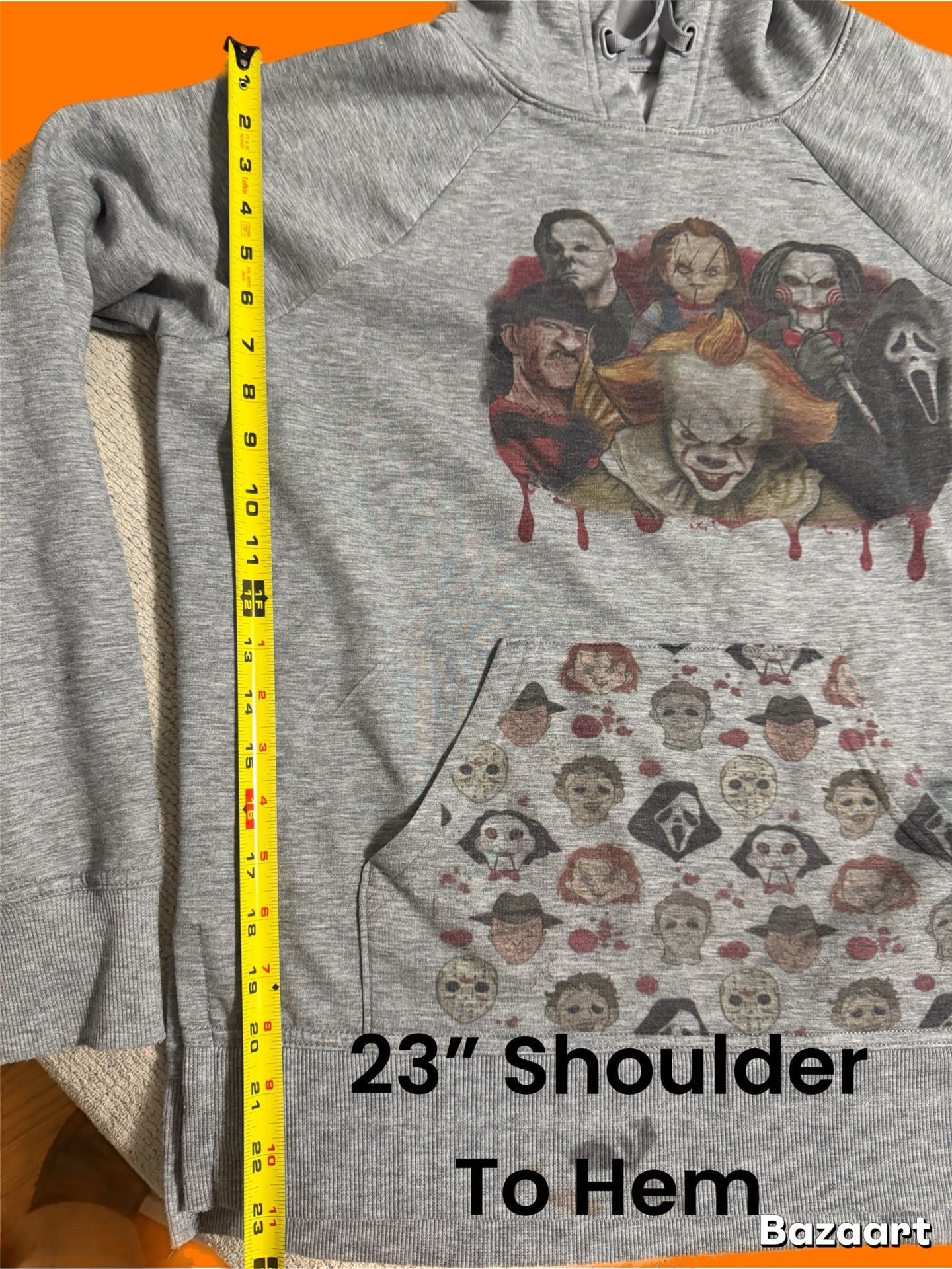 Penny wise, Freddy,Michael ,Chuckie, and more Horror Movie Characters Hoodie 6