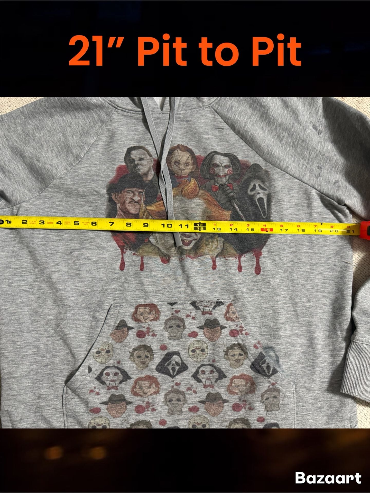 Penny wise, Freddy,Michael ,Chuckie, and more Horror Movie Characters Hoodie 8