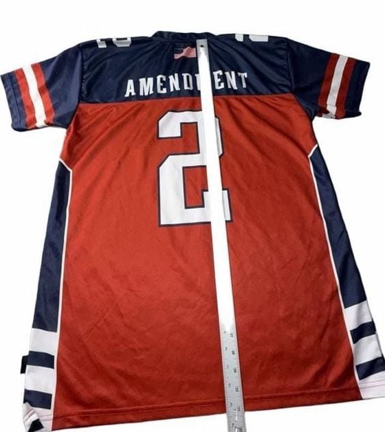 Greater Half USA 2nd Amendment Football Jersey Size XL 7